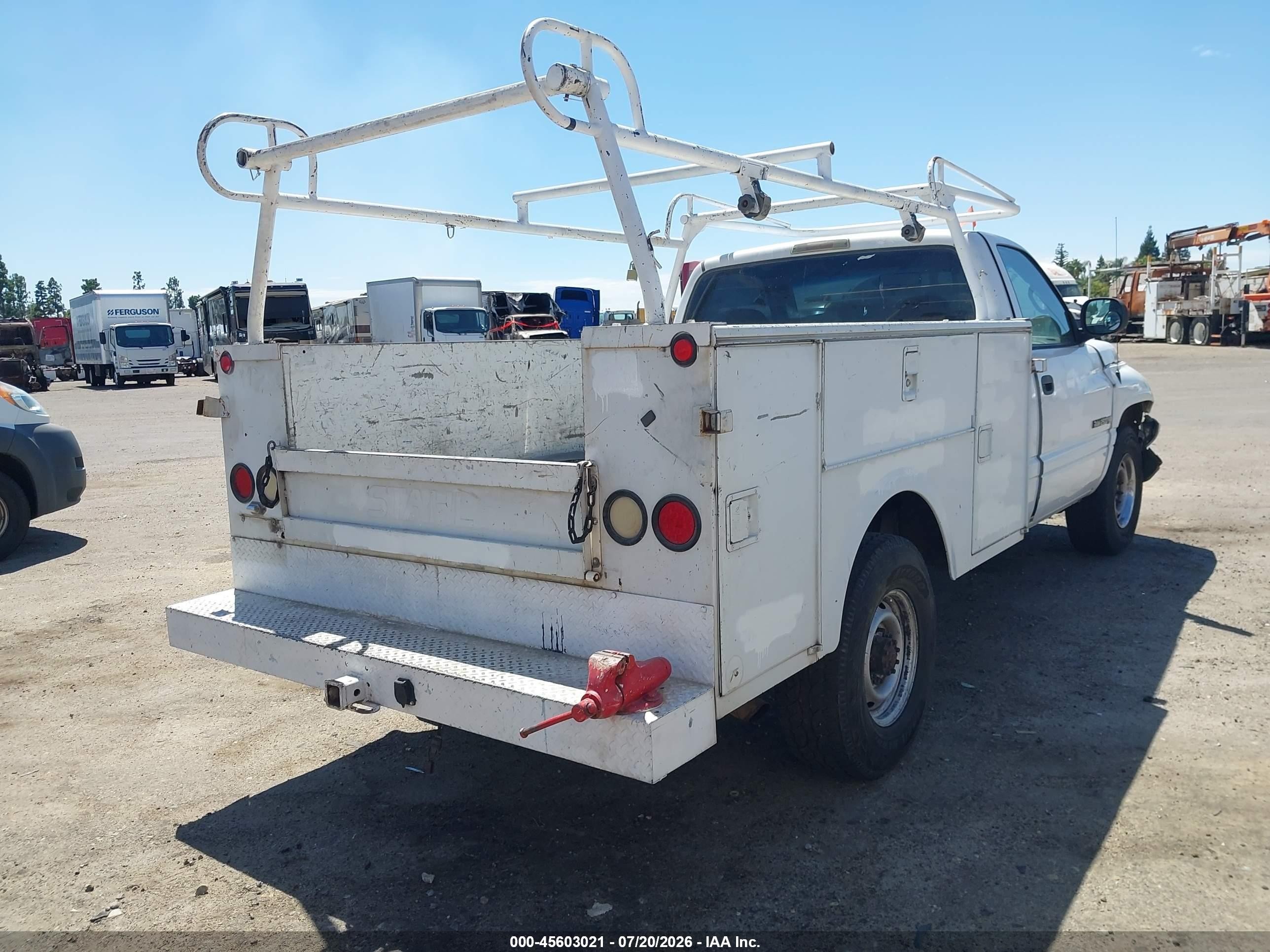 2001 Dodge Ram 2500 St Белый vin: 3B6KC26Z81M270940