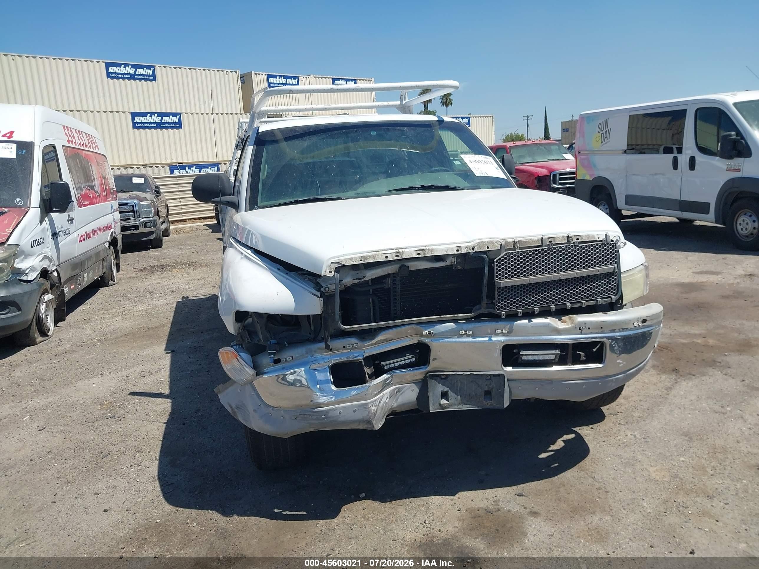 2001 Dodge Ram 2500 St Белый vin: 3B6KC26Z81M270940