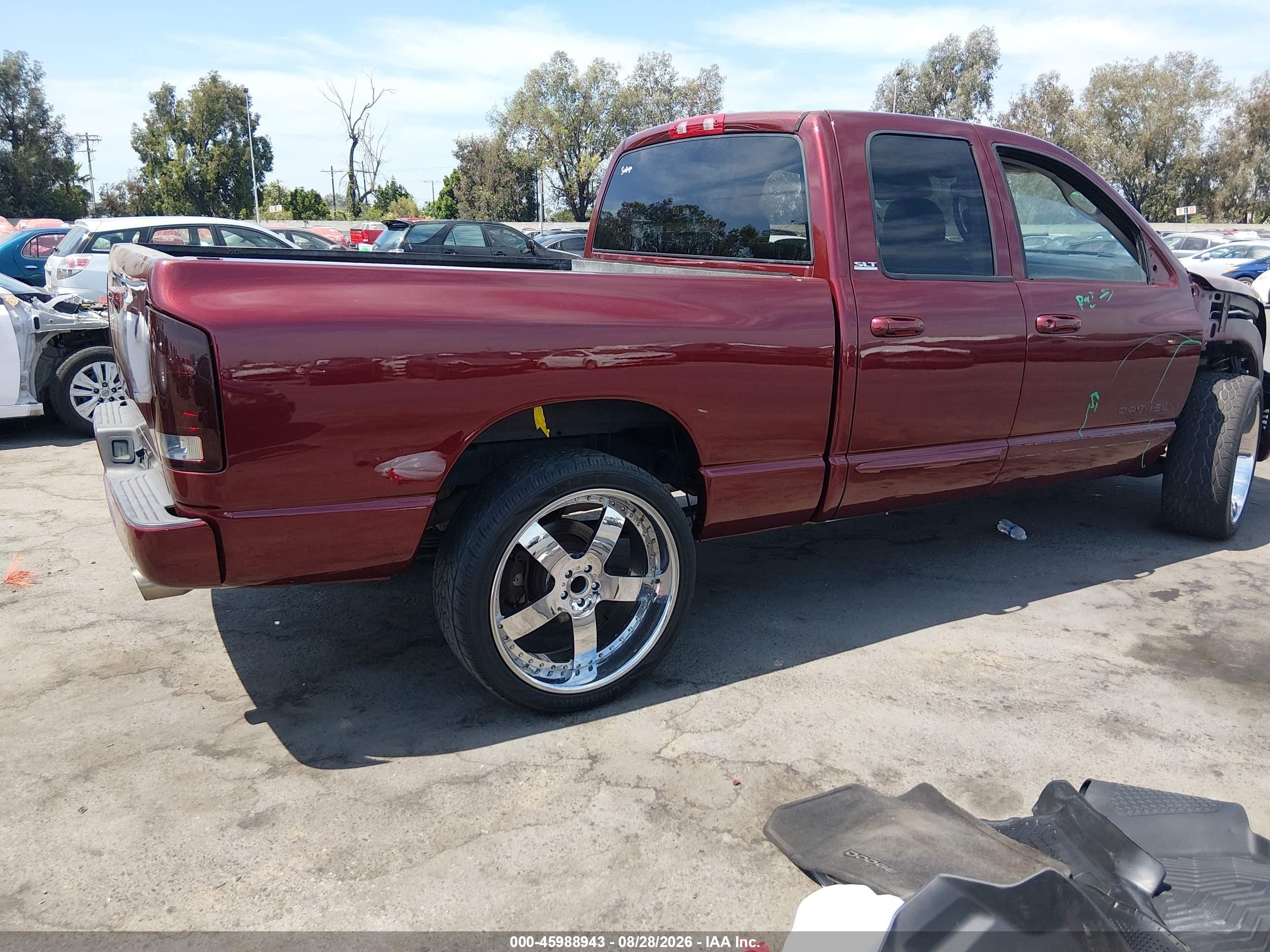 2002 Dodge Ram 1500 St Burgundy vin: 3B7HA18N32G100310