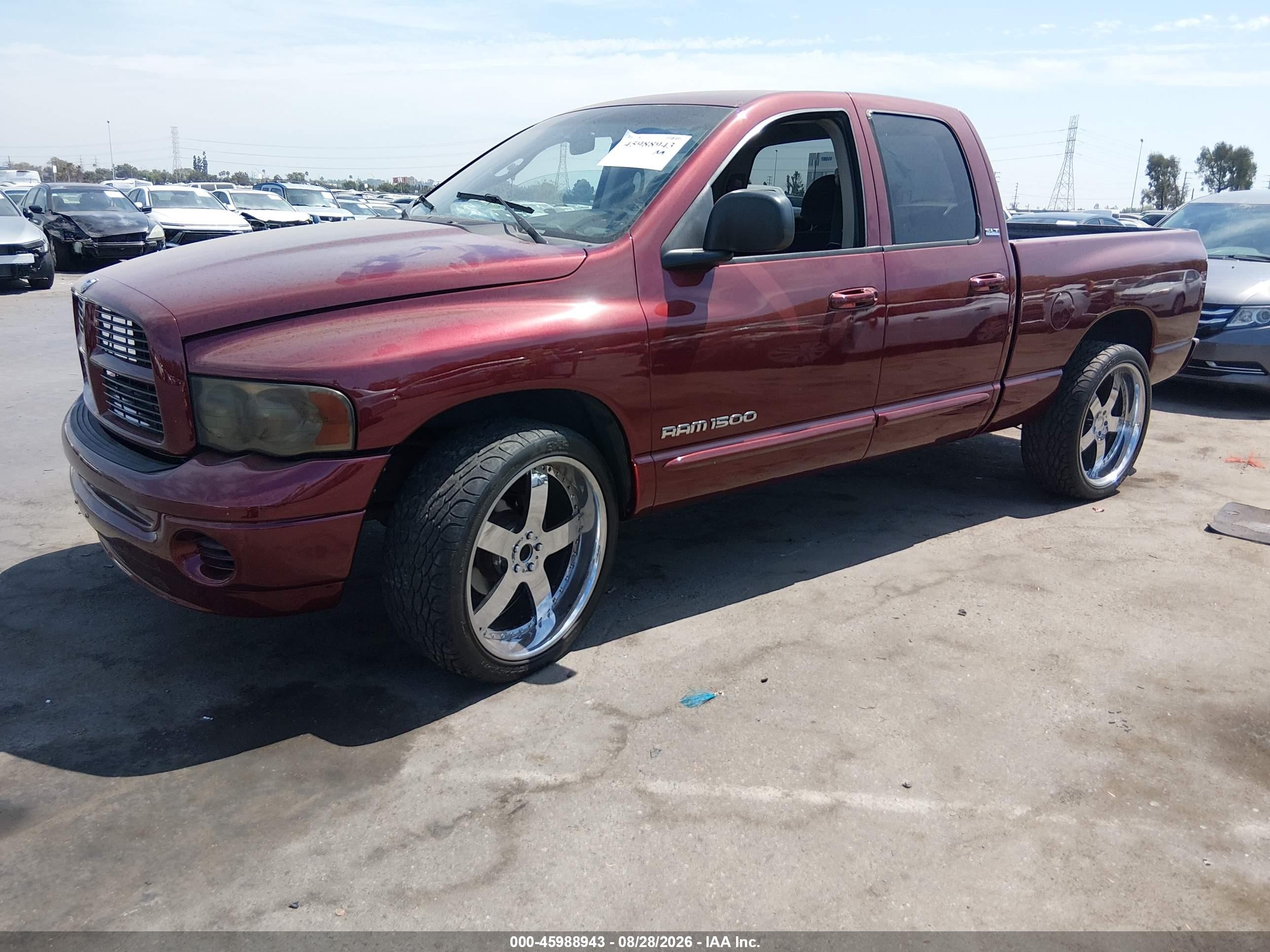 2002 Dodge Ram 1500 St Burgundy vin: 3B7HA18N32G100310