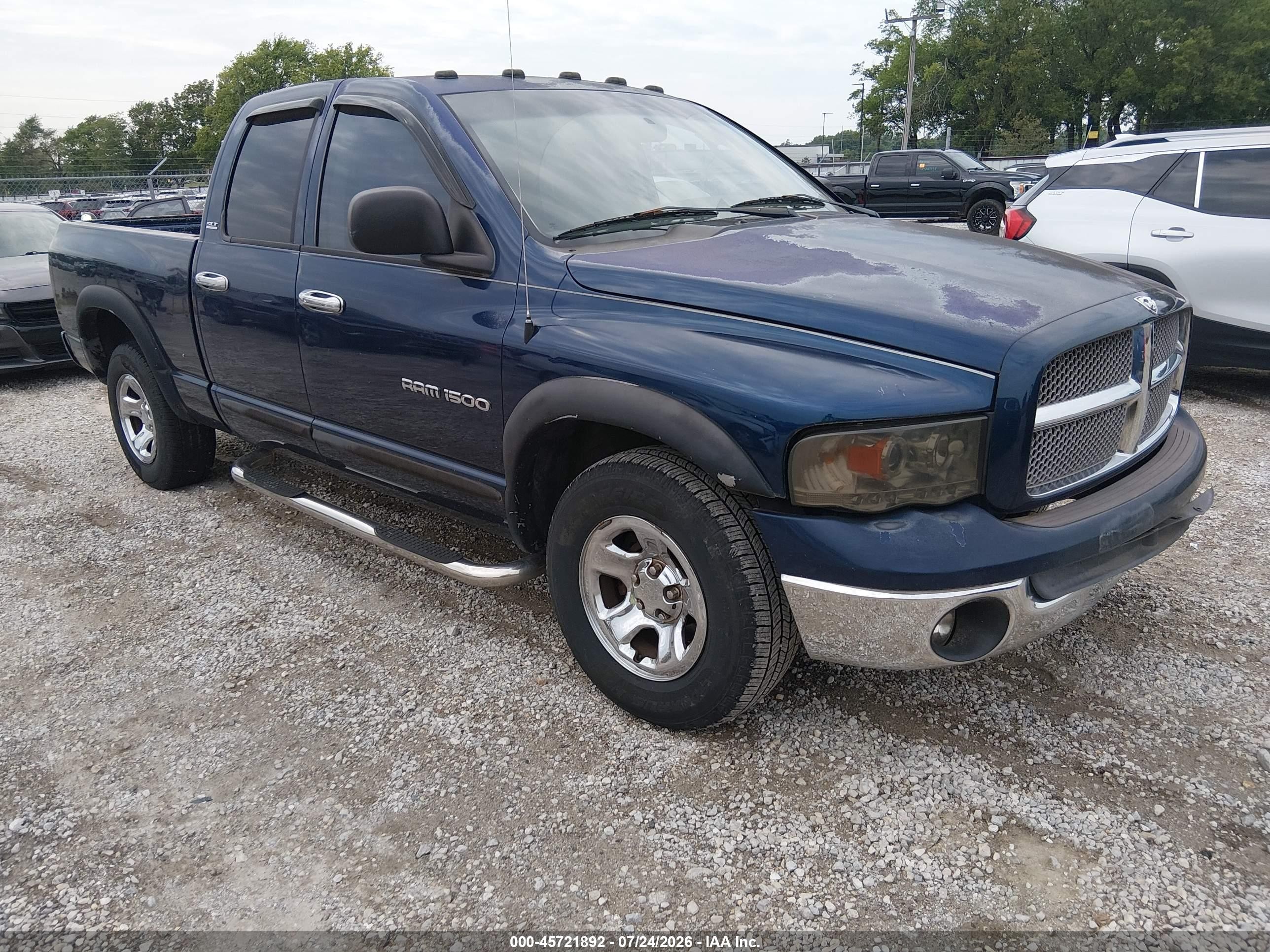 2002 Dodge Ram 1500 St Blue vin: 3B7HA18N32G101294