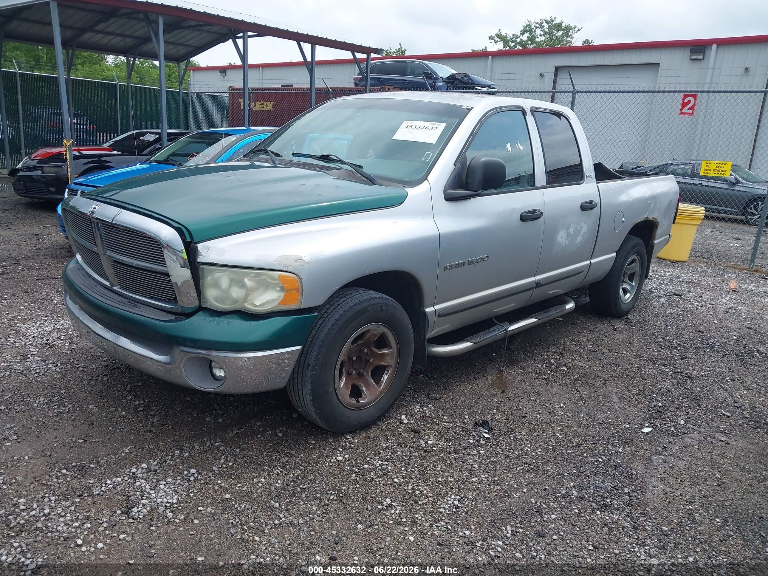 2002 Dodge Ram 1500 St Silver vin: 3B7HA18N72G100519