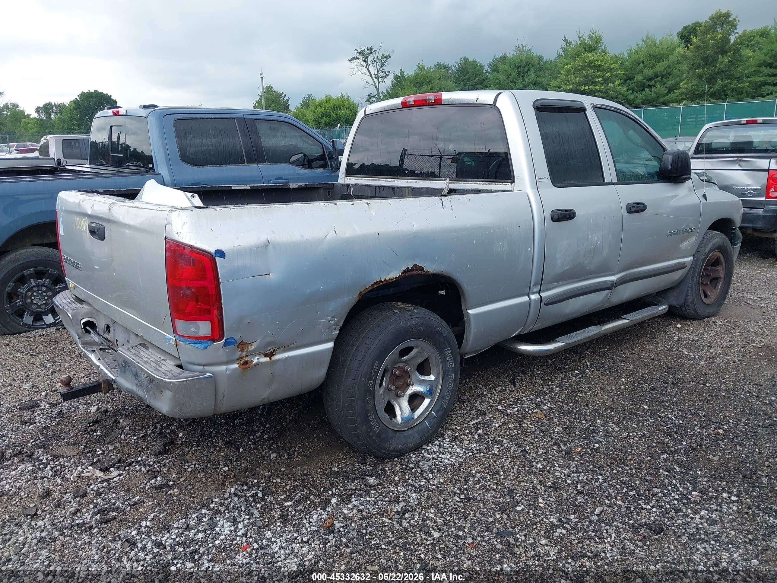 2002 Dodge Ram 1500 St Silver vin: 3B7HA18N72G100519