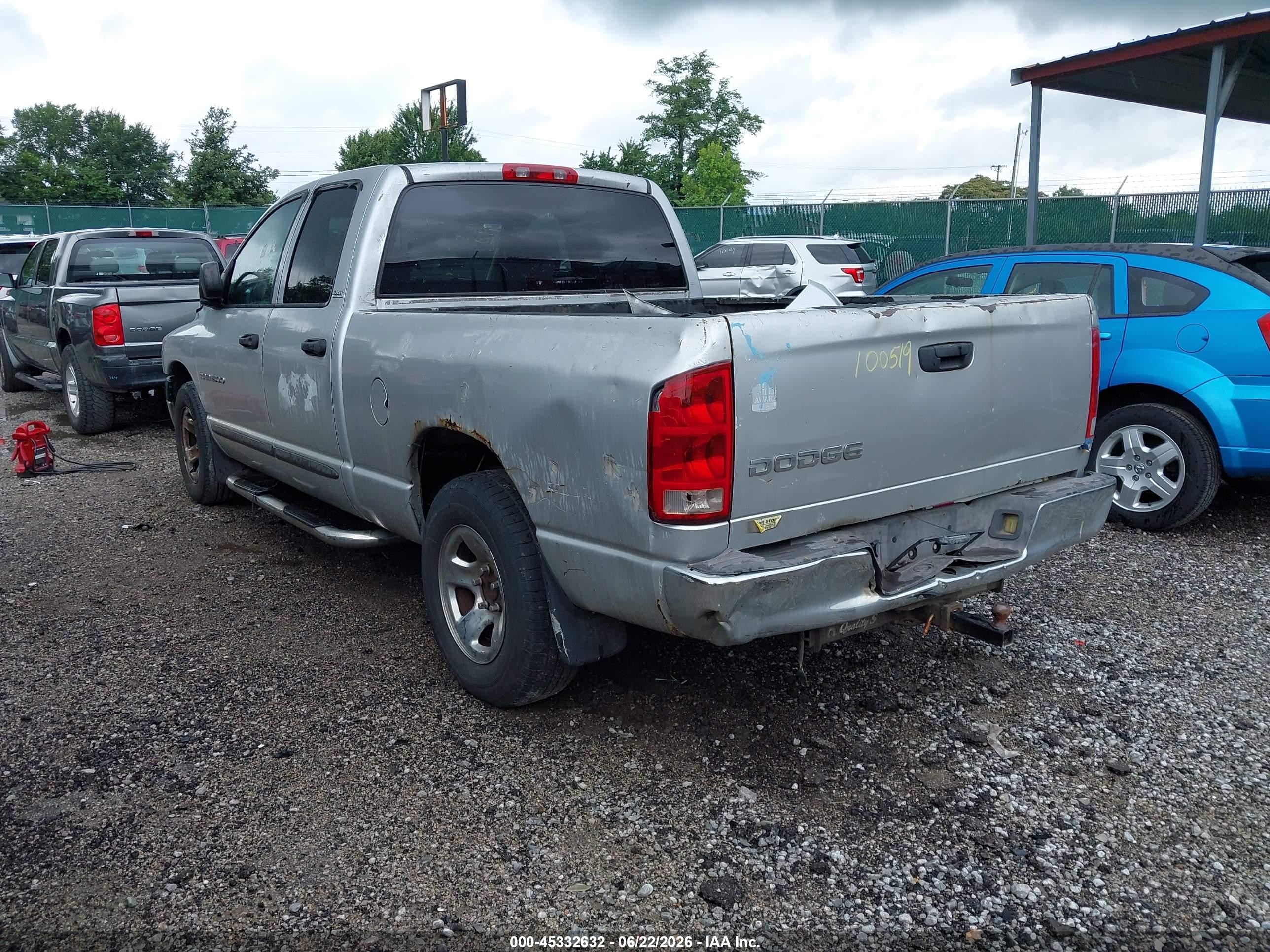 2002 Dodge Ram 1500 St Silver vin: 3B7HA18N72G100519