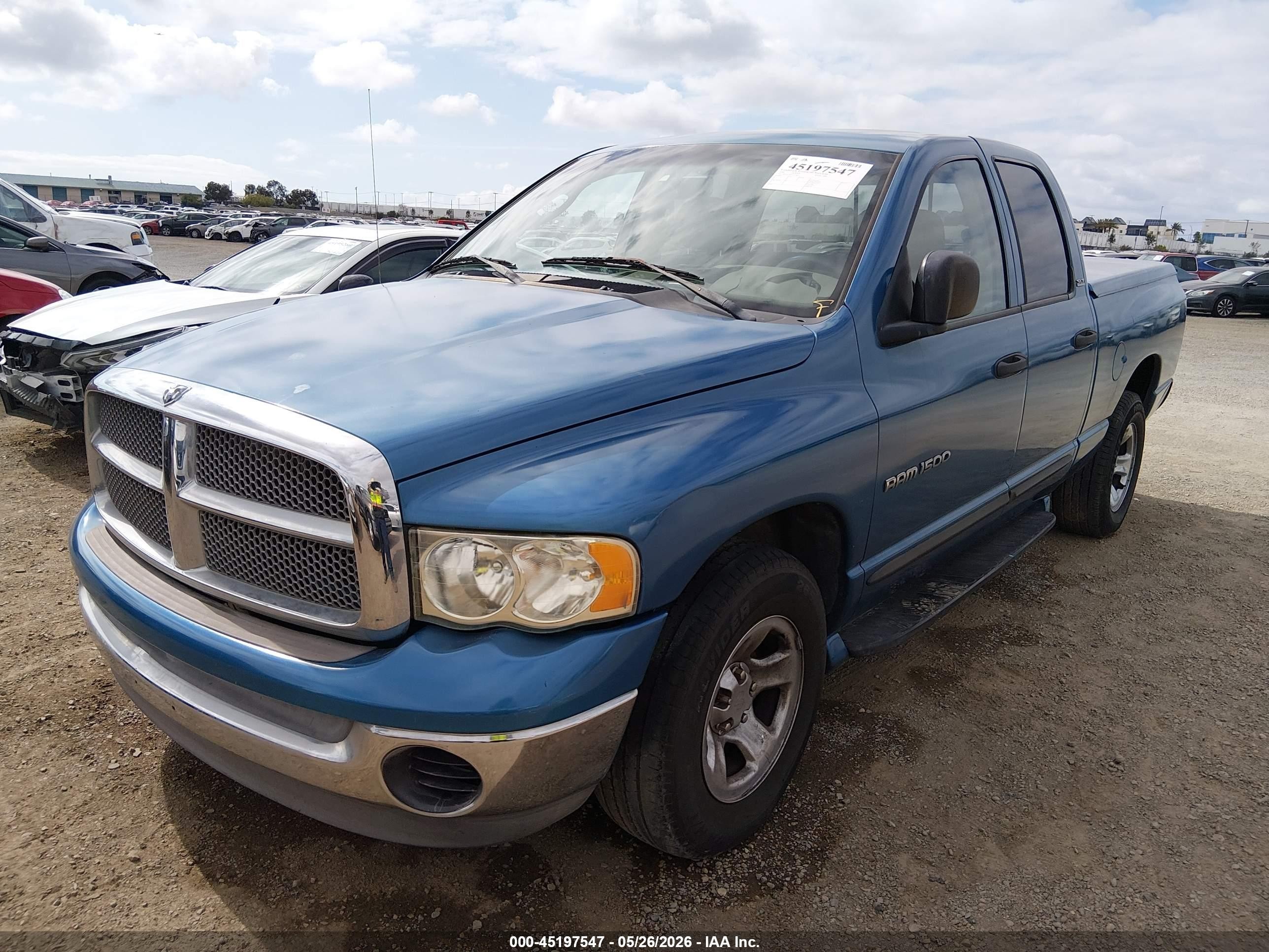 2002 Dodge Ram 1500 St Blue vin: 3B7HA18NX2G106217