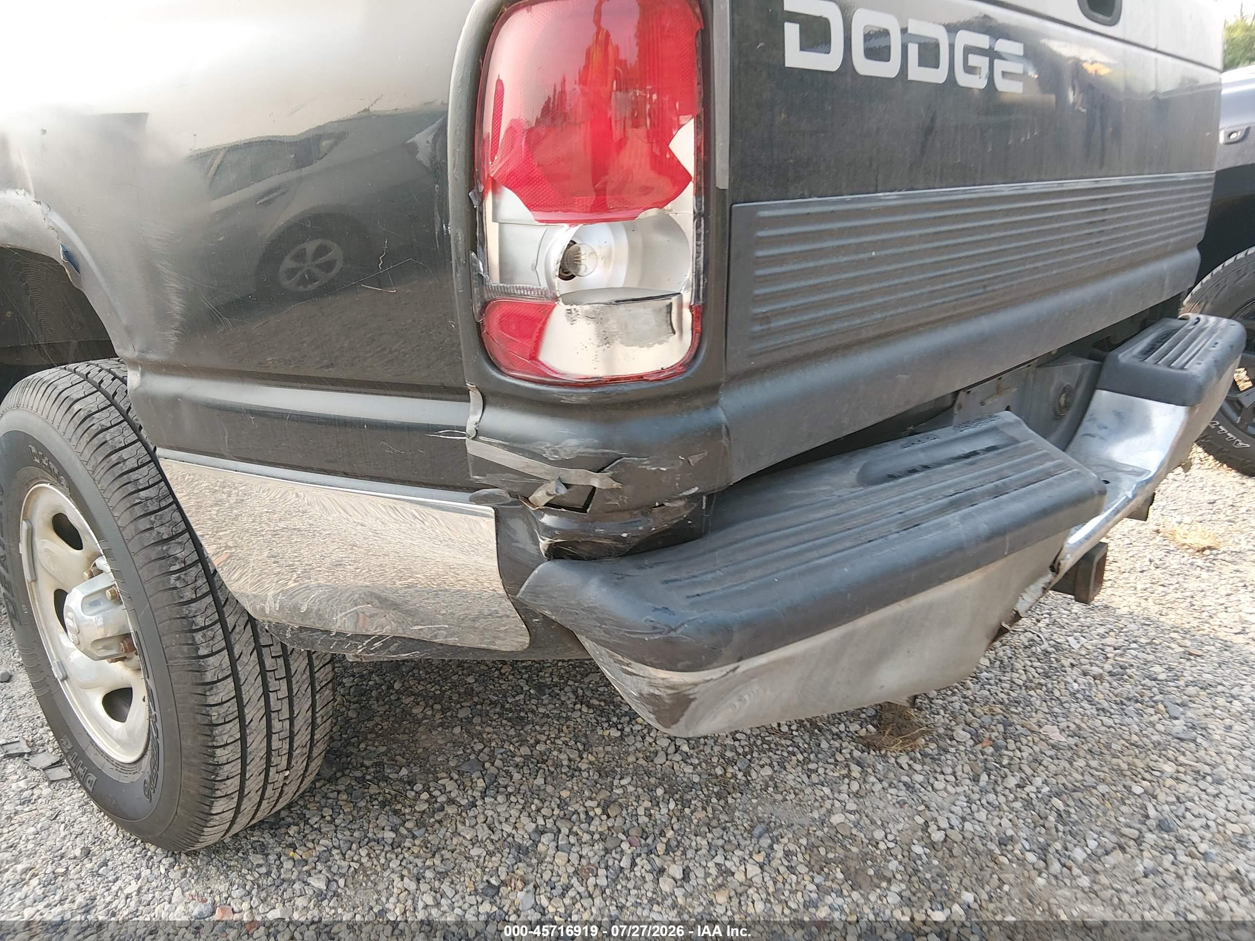 1999 Dodge Ram 1500 St Black vin: 3B7HC12Y7XG100024