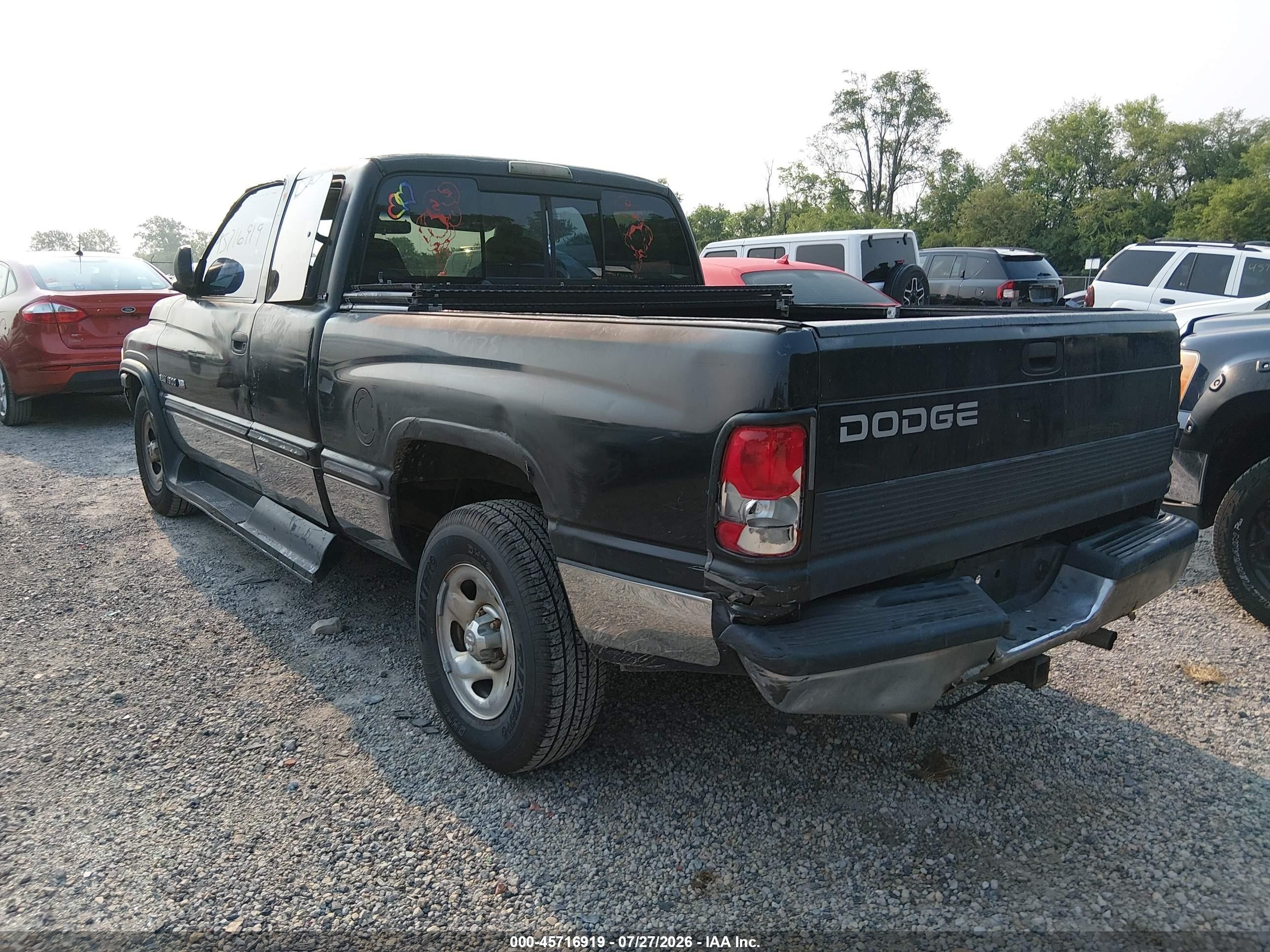 1999 Dodge Ram 1500 St Black vin: 3B7HC12Y7XG100024