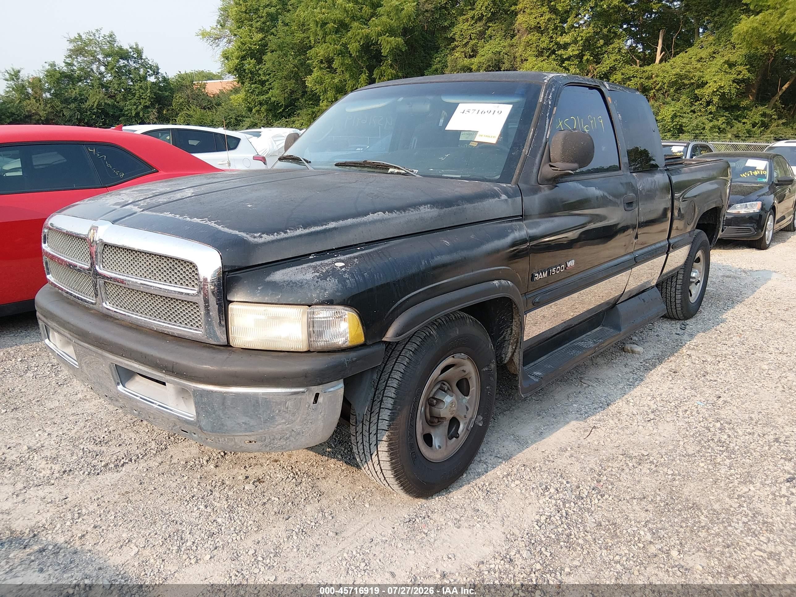 1999 Dodge Ram 1500 St Black vin: 3B7HC12Y7XG100024