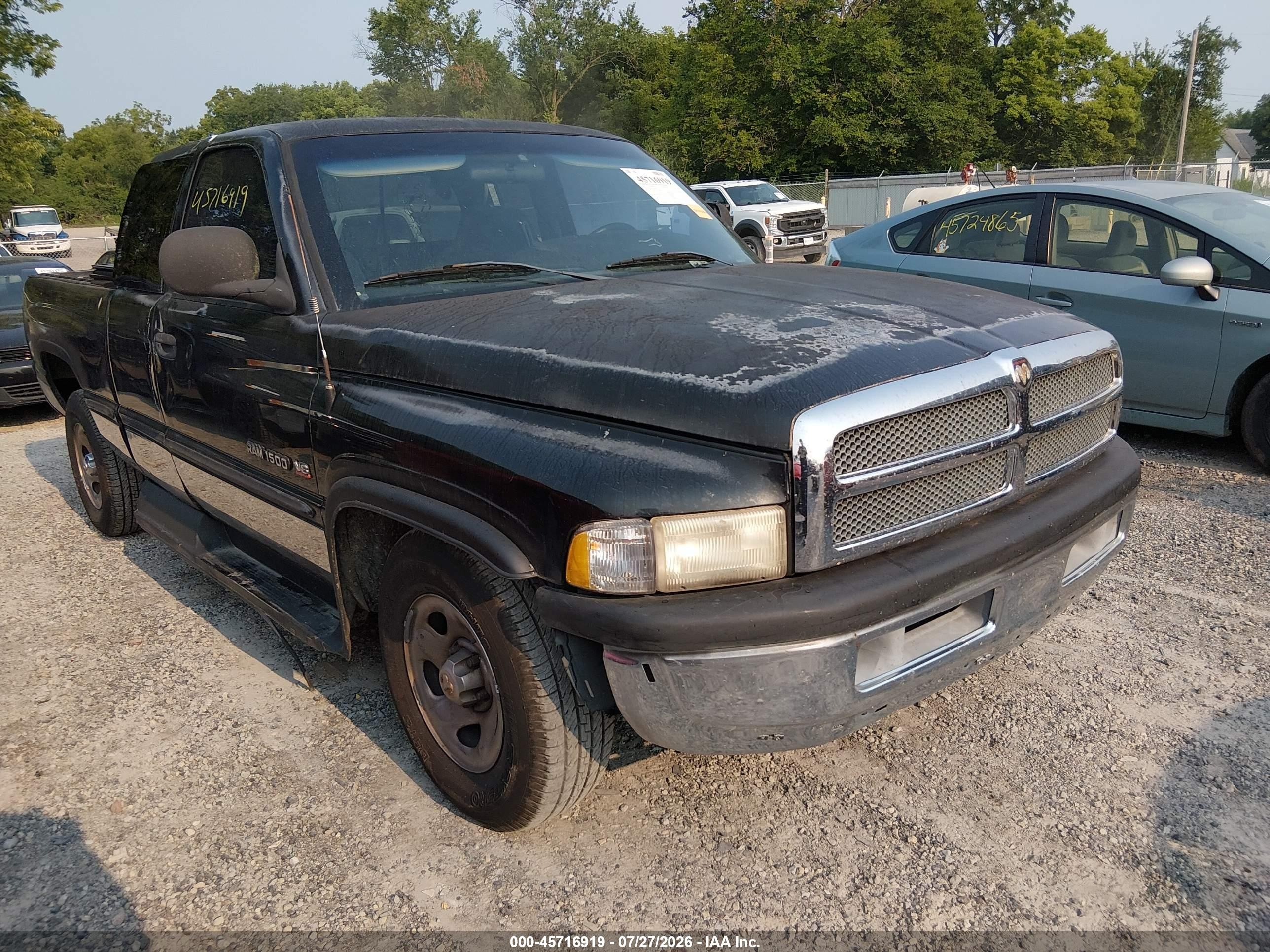 1999 Dodge Ram 1500 St Black vin: 3B7HC12Y7XG100024