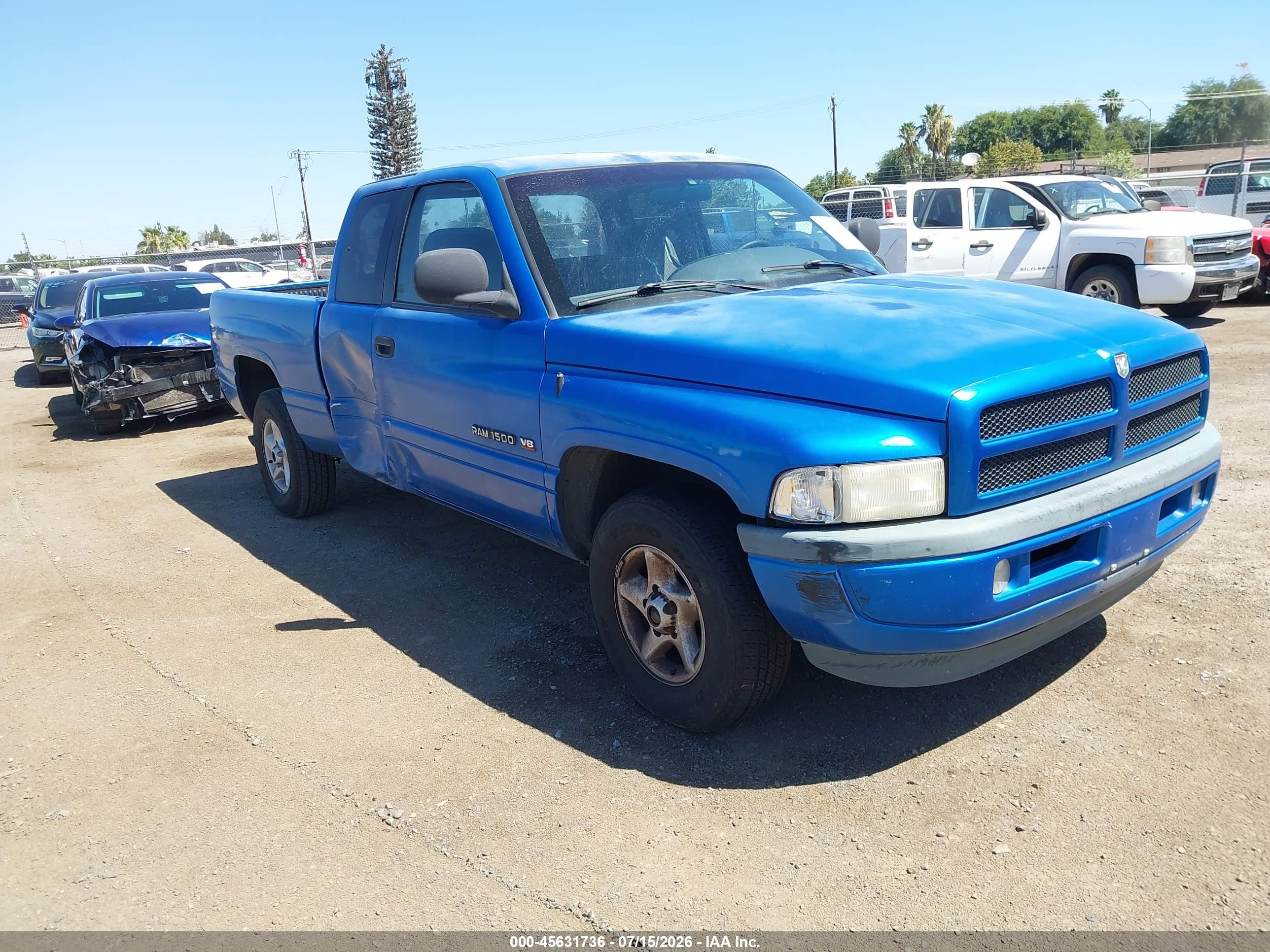 1998 Dodge Ram 1500 St Синий vin: 3B7HC12Z6WM259416