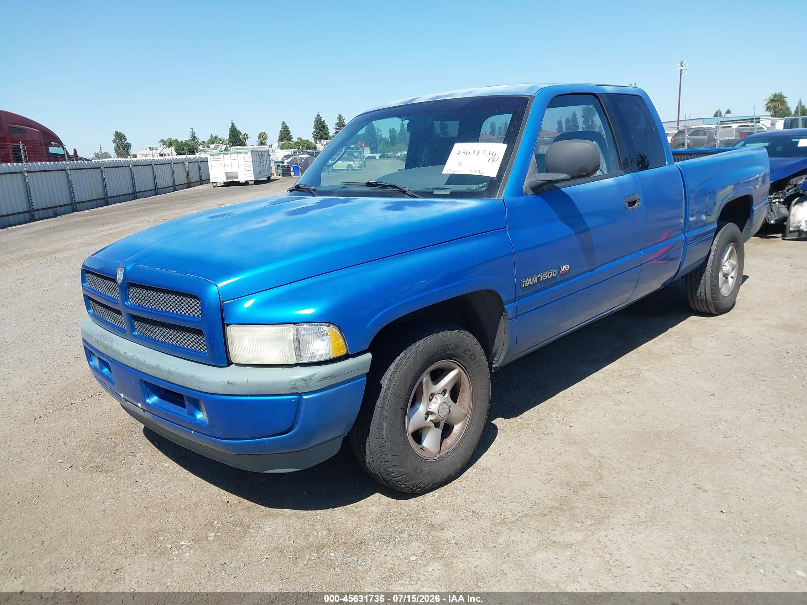 1998 Dodge Ram 1500 St Синий vin: 3B7HC12Z6WM259416