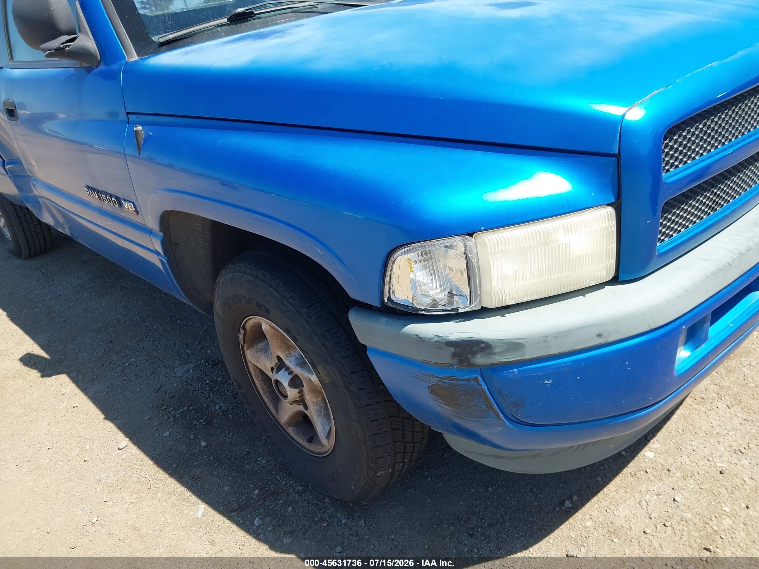 1998 Dodge Ram 1500 St Синий vin: 3B7HC12Z6WM259416
