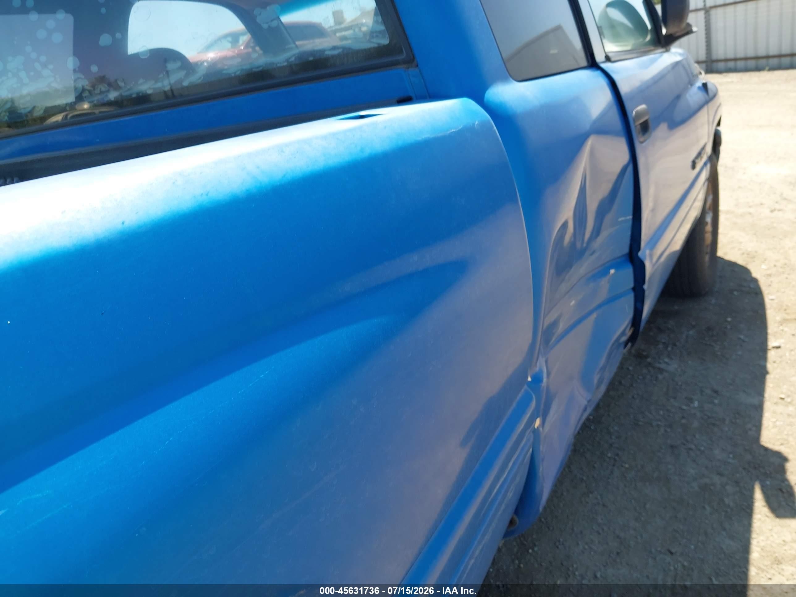 1998 Dodge Ram 1500 St Синий vin: 3B7HC12Z6WM259416