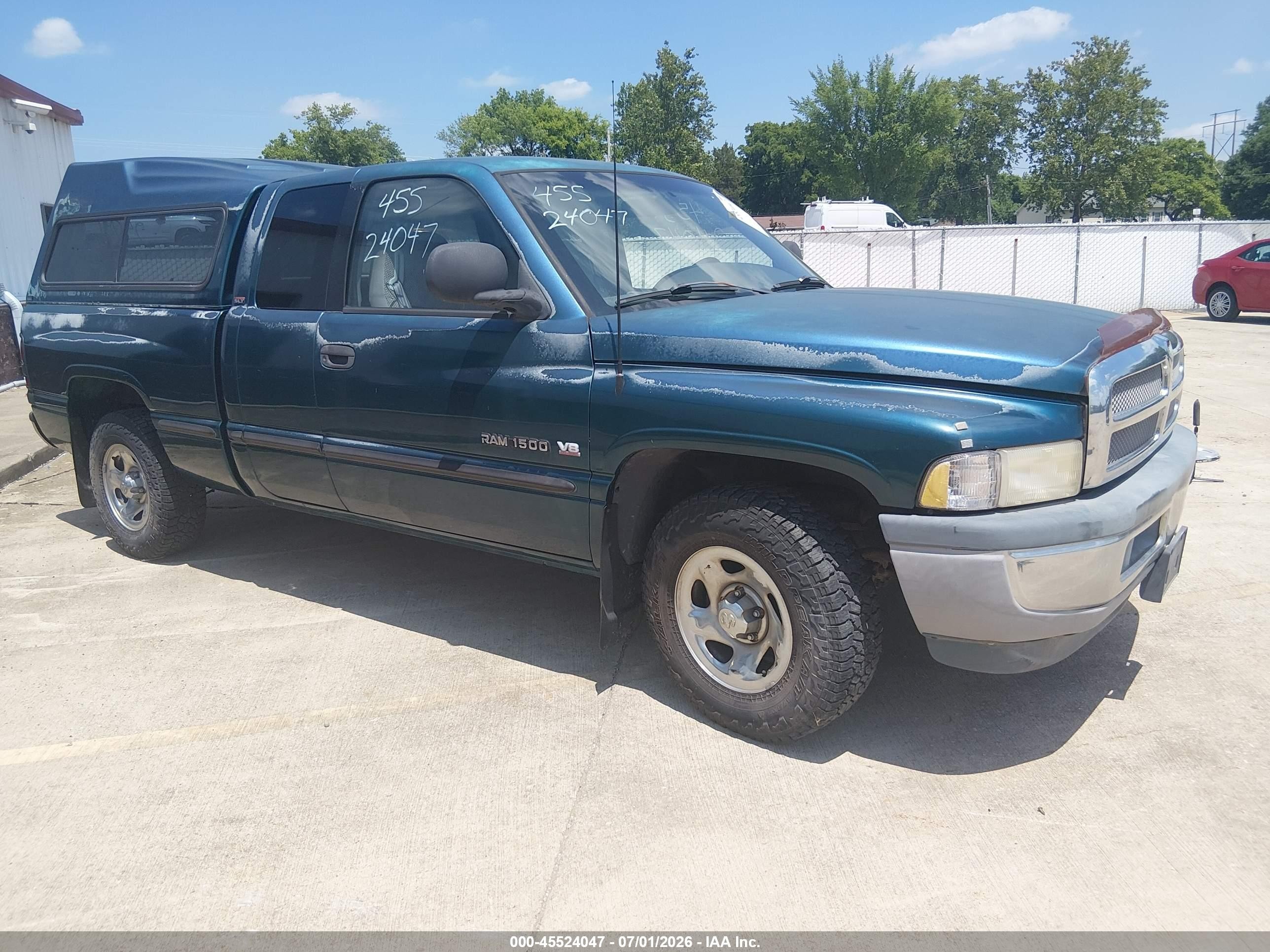 1998 Dodge Ram 1500 St Green vin: 3B7HC13Y0WG231020