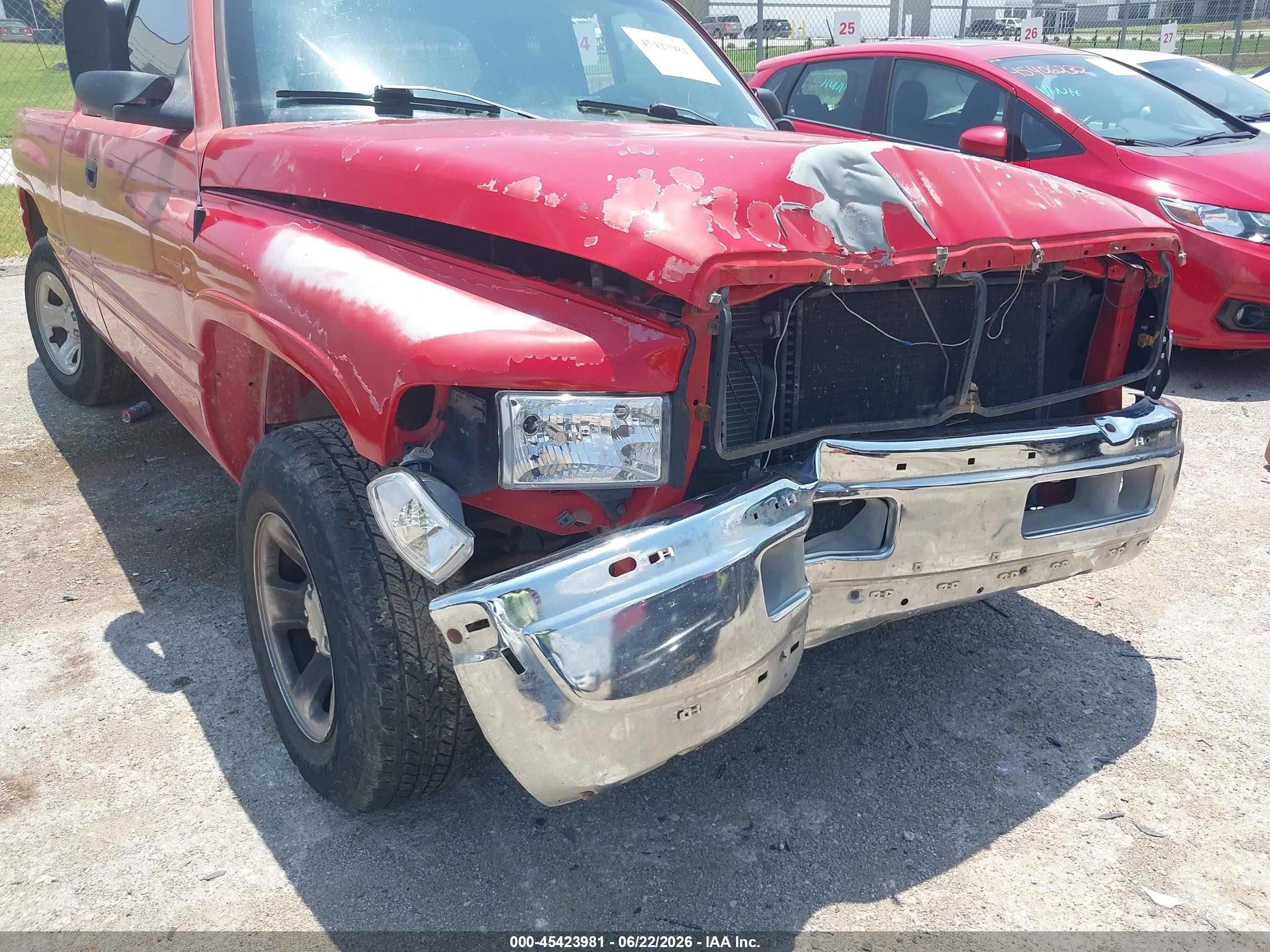 2001 Dodge Ram 1500 St Red vin: 3B7HC13Y11G210086