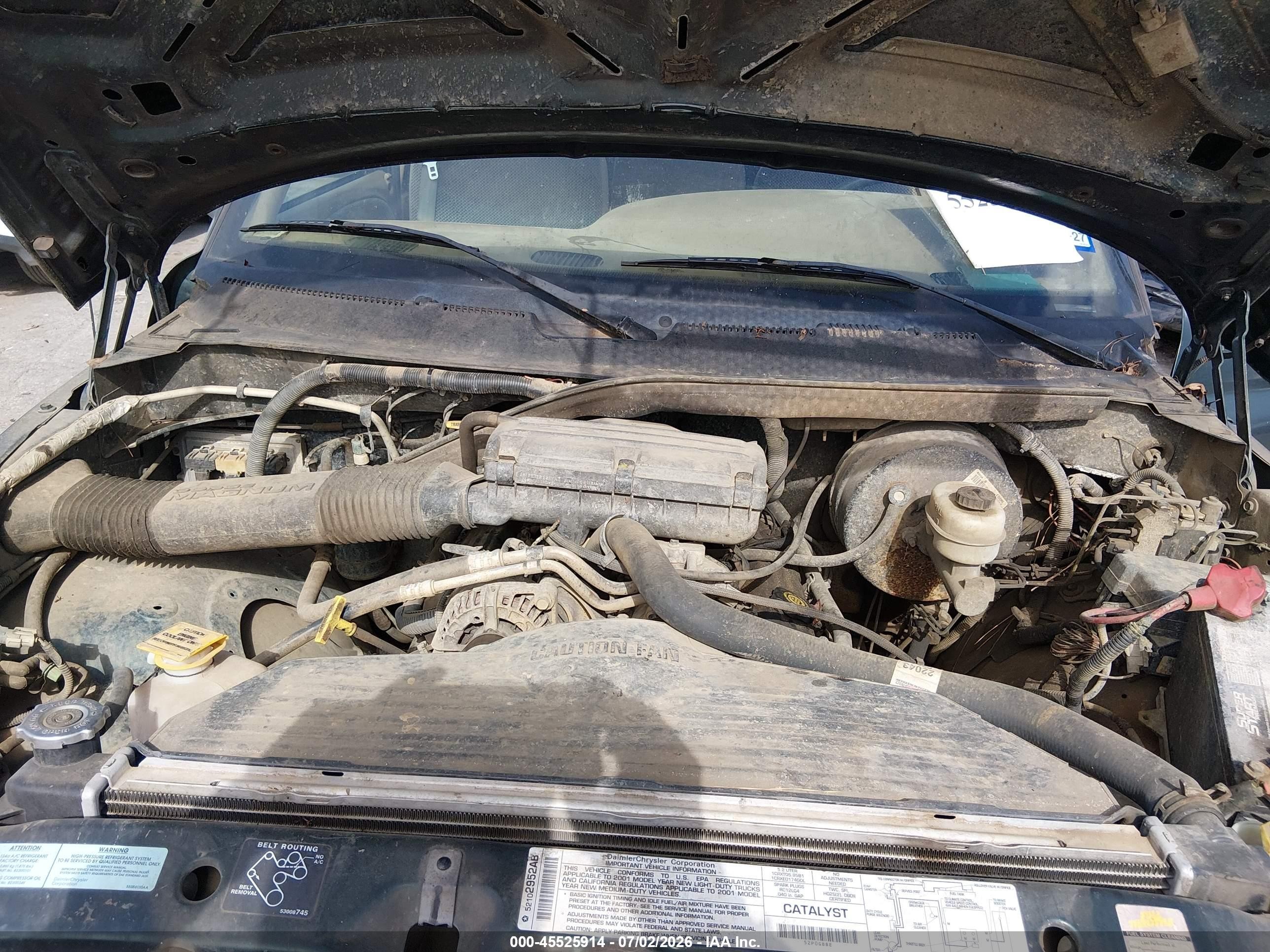 2001 Dodge Ram 1500 St Green vin: 3B7HC13Y31M548543
