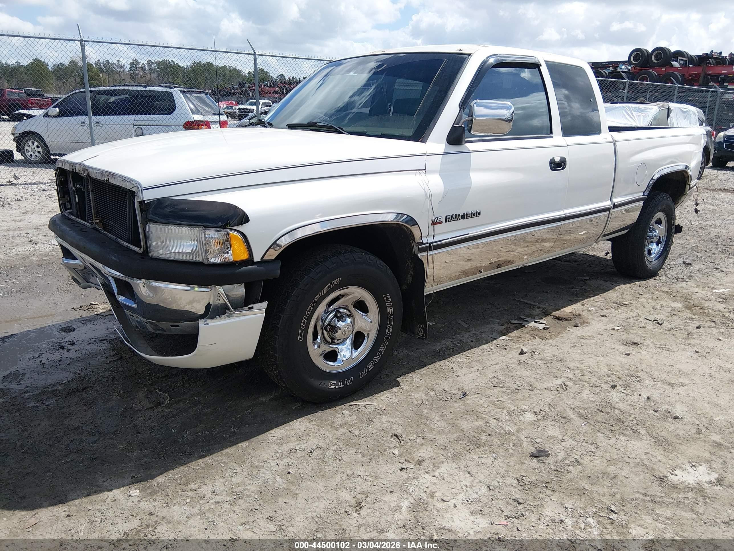 1996 Dodge Ram 1500 White vin: 3B7HC13Y3TG117959