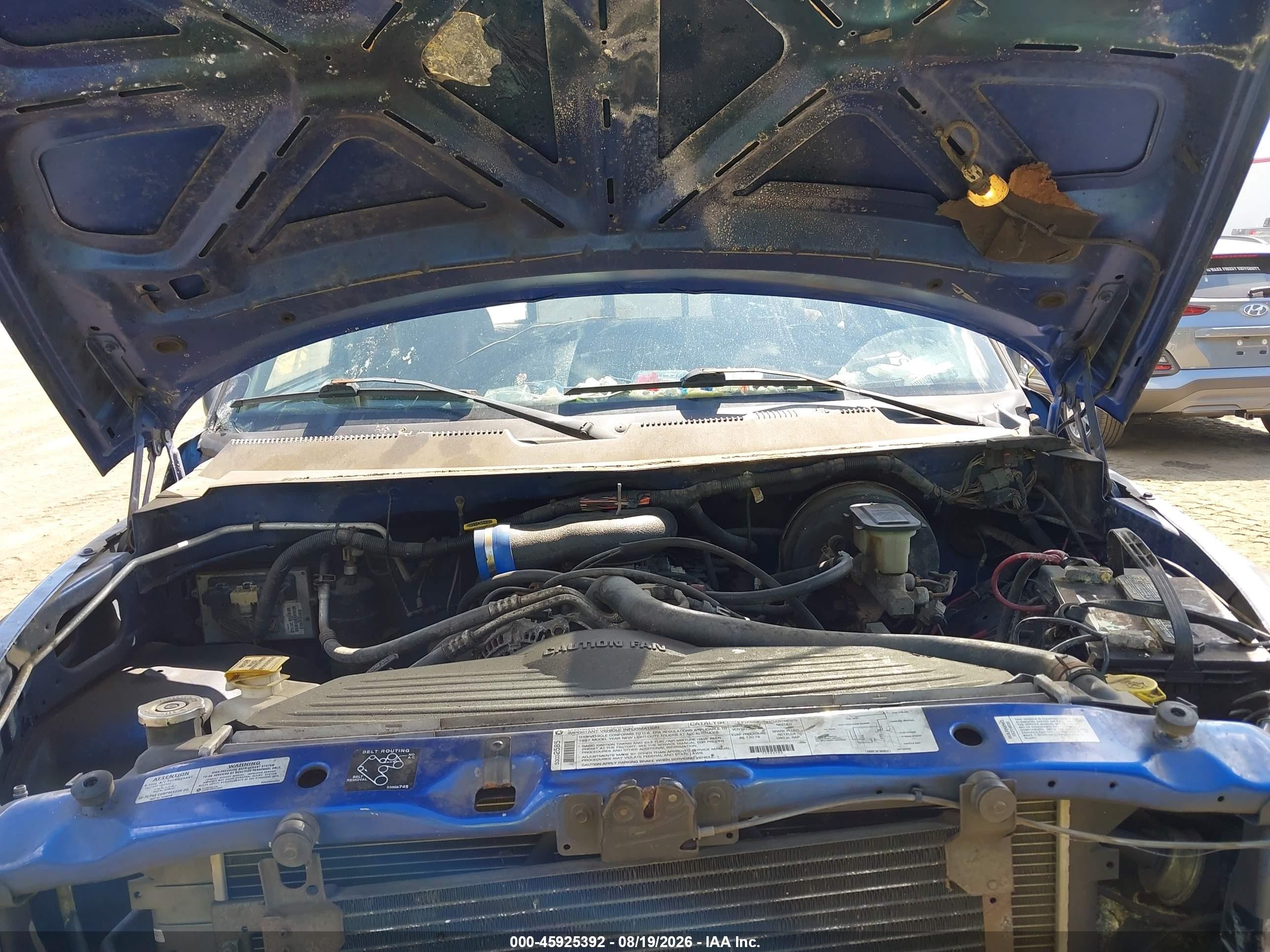 1997 Dodge Ram 1500 St Blue vin: 3B7HC13Y4VG802992
