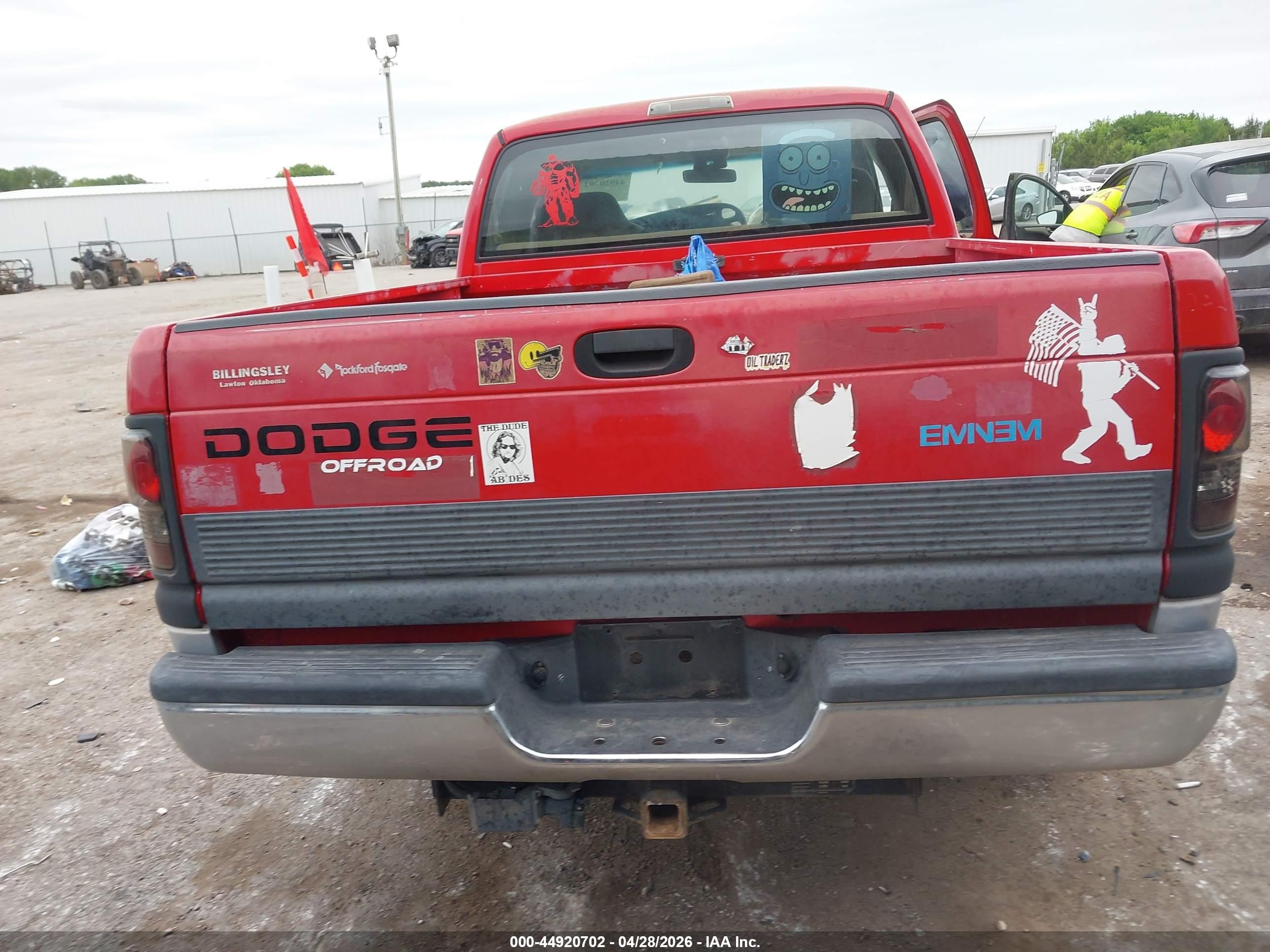 2001 Dodge Ram 1500 St Red vin: 3B7HC13Y71M250058