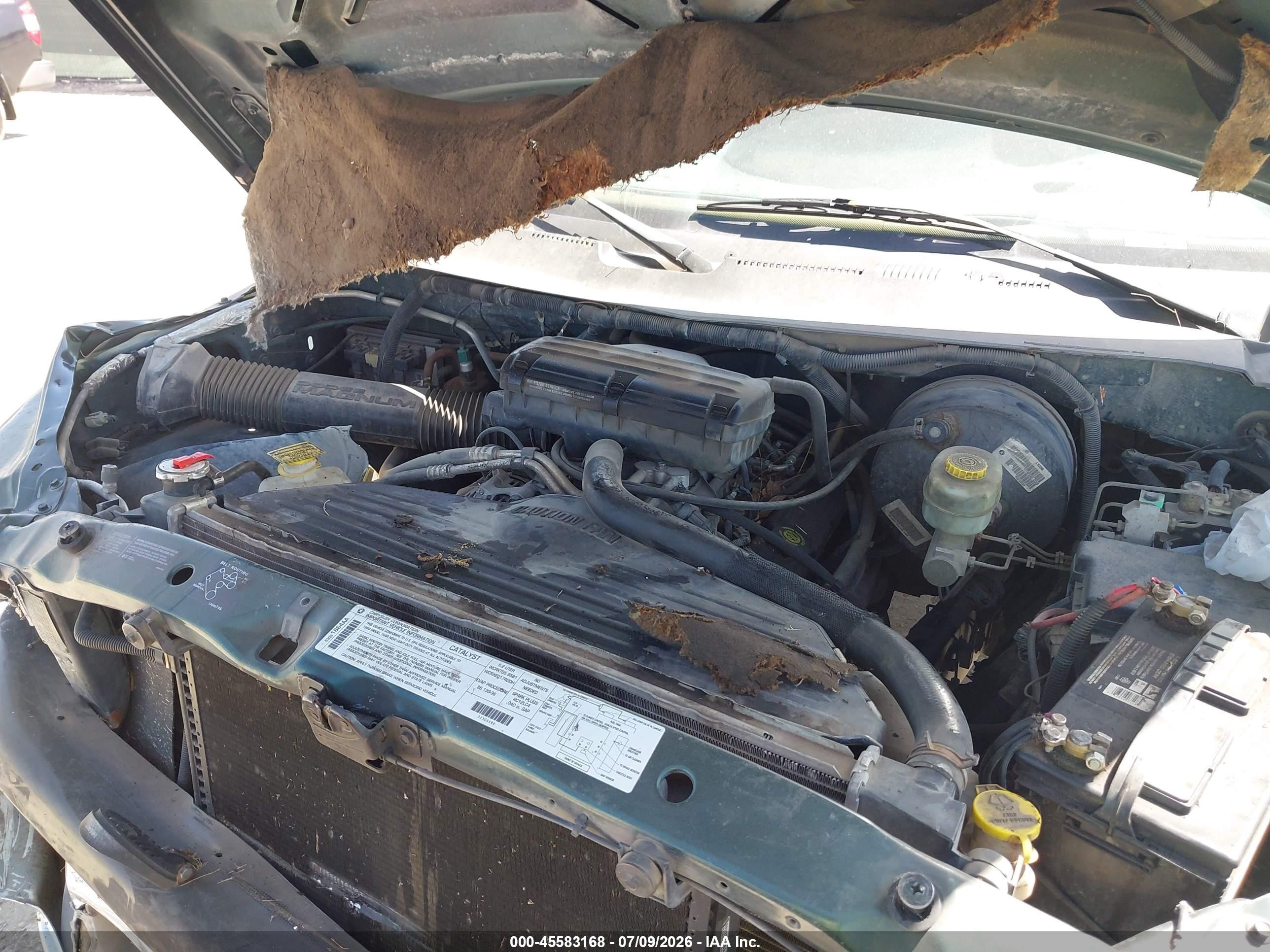 1998 Dodge Ram 1500 St Green vin: 3B7HC13Y7WG155666