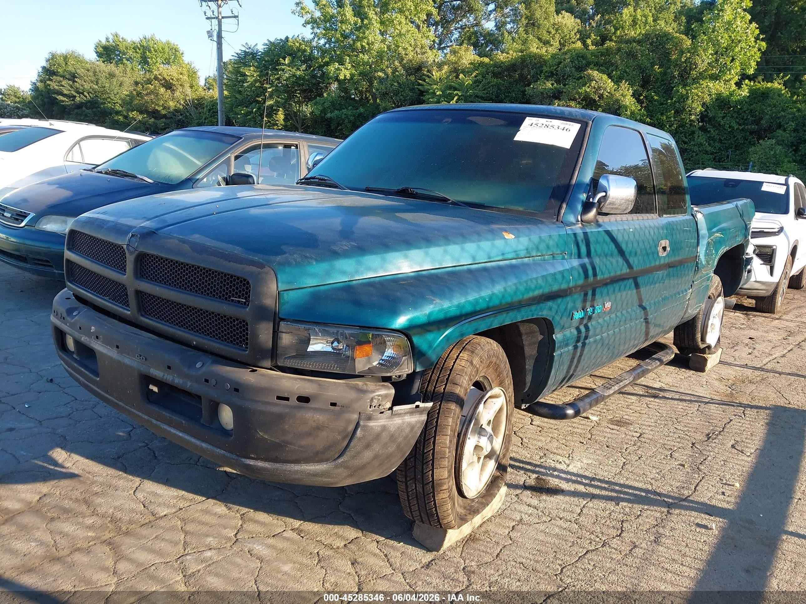 1996 Dodge Ram 1500   Green vin: 3B7HC13Y9TM167184