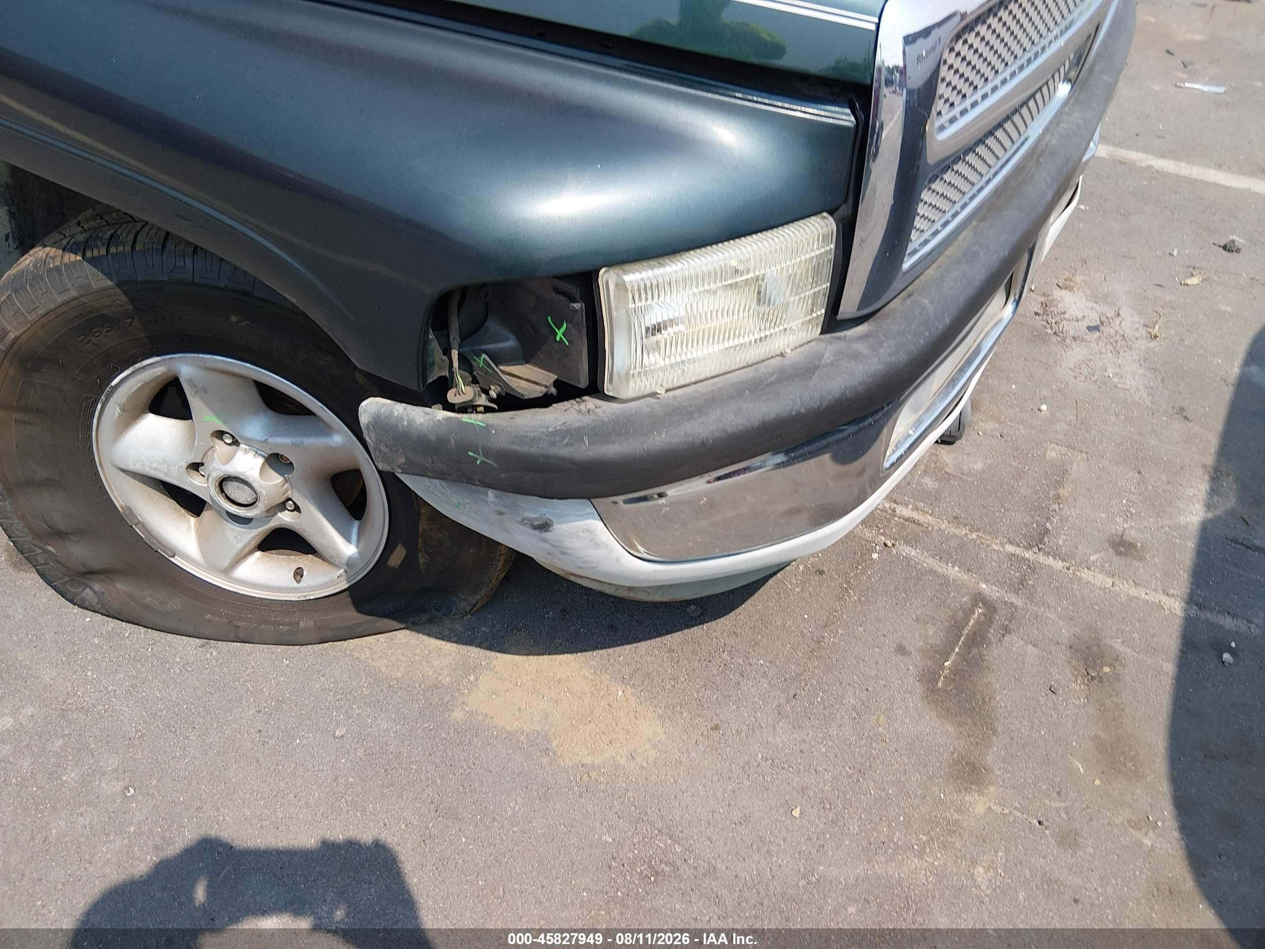 1999 Dodge Ram 1500 St Green vin: 3B7HC13YXXM547110