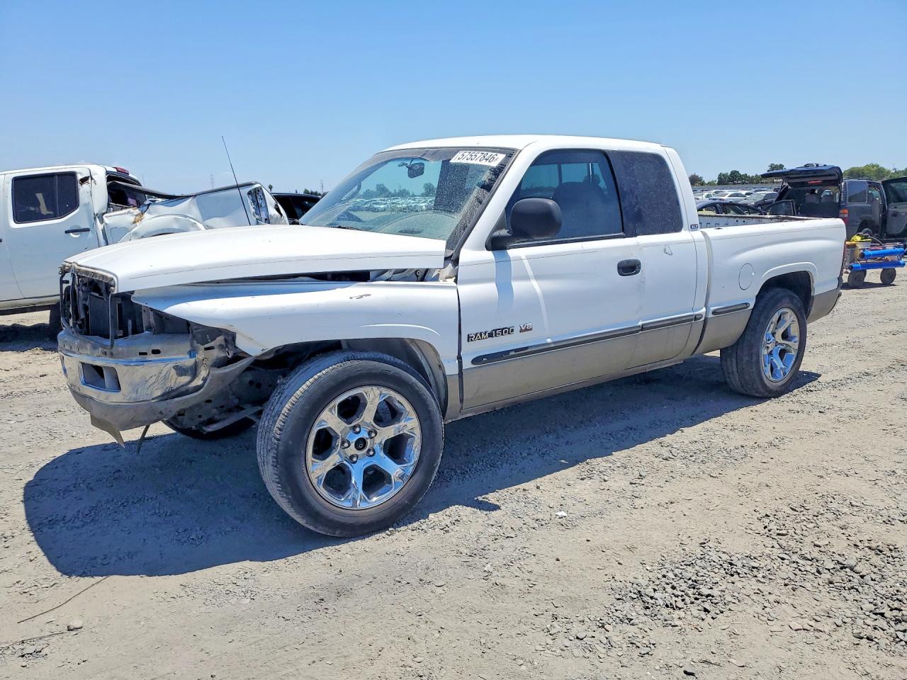 1999 Dodge Ram 1500 White vin: 3B7HC13Z0XG101975