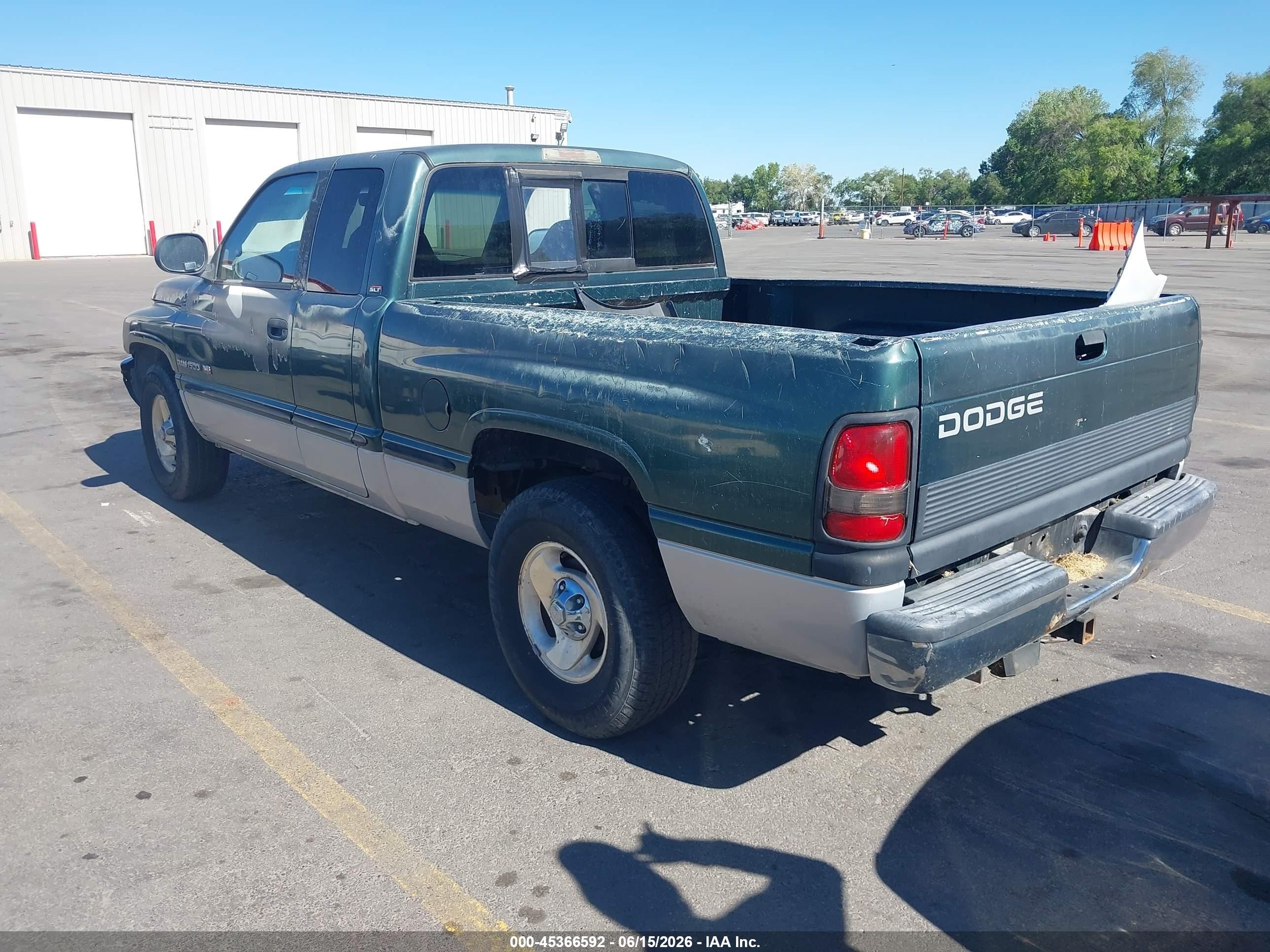 1999 Dodge Ram 1500 Green vin: 3B7HC13Z1XM548865