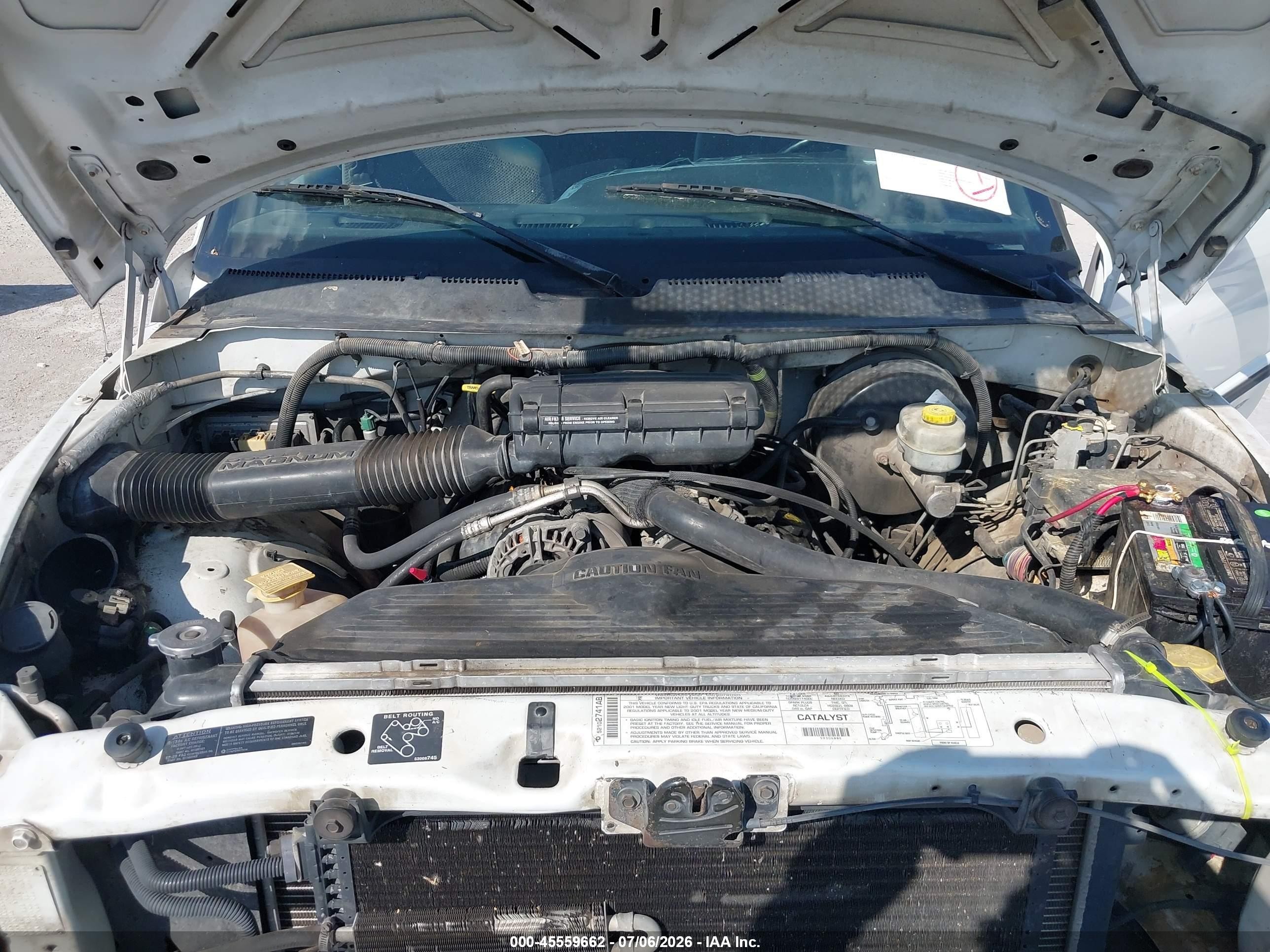 2001 Dodge Ram 1500 St White vin: 3B7HC13Z31G245883