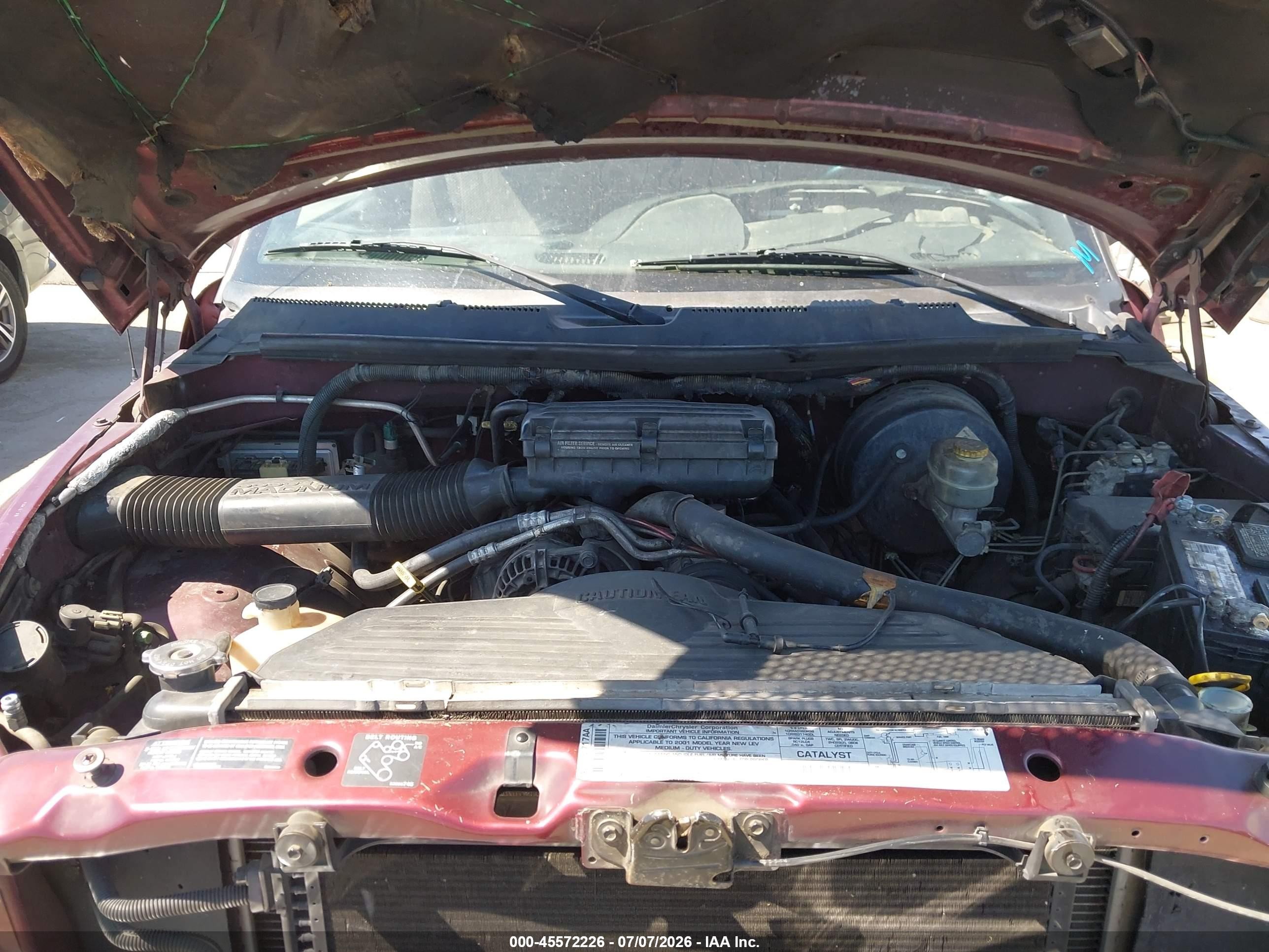 2001 Dodge Ram 1500 St Burgundy vin: 3B7HC13Z51G246016