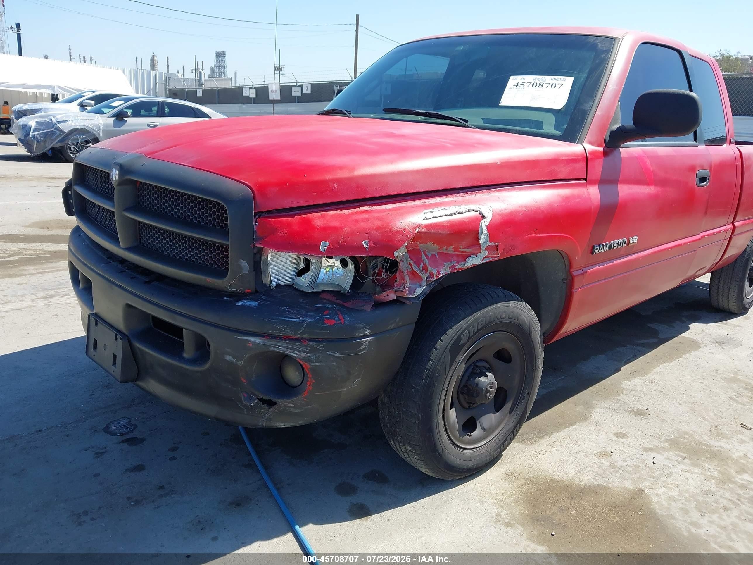 2001 Dodge Ram 1500 St Red vin: 3B7HC13Z81M565024