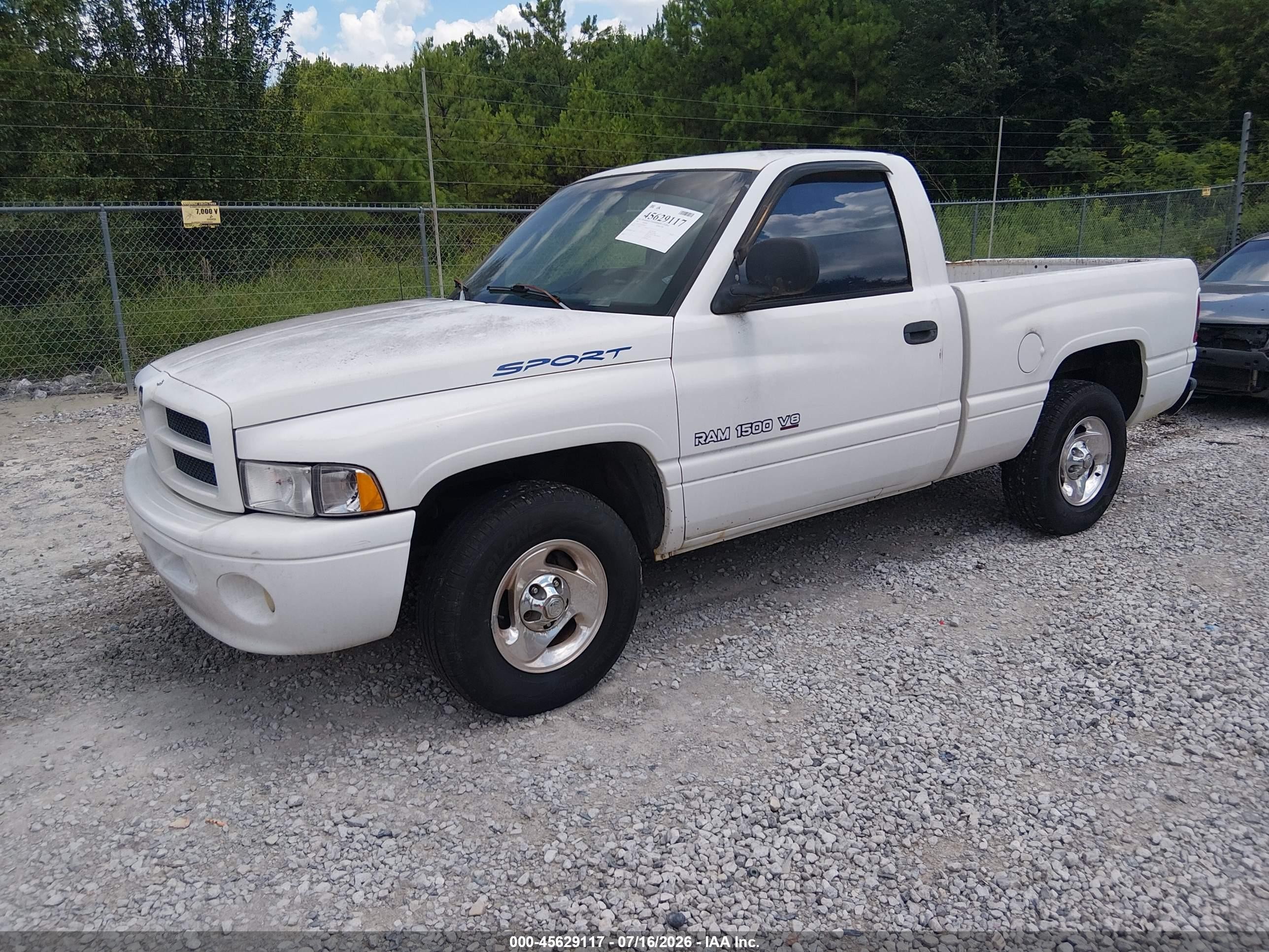 1999 Dodge Ram 1500 St White vin: 3B7HC16Y5XM584531