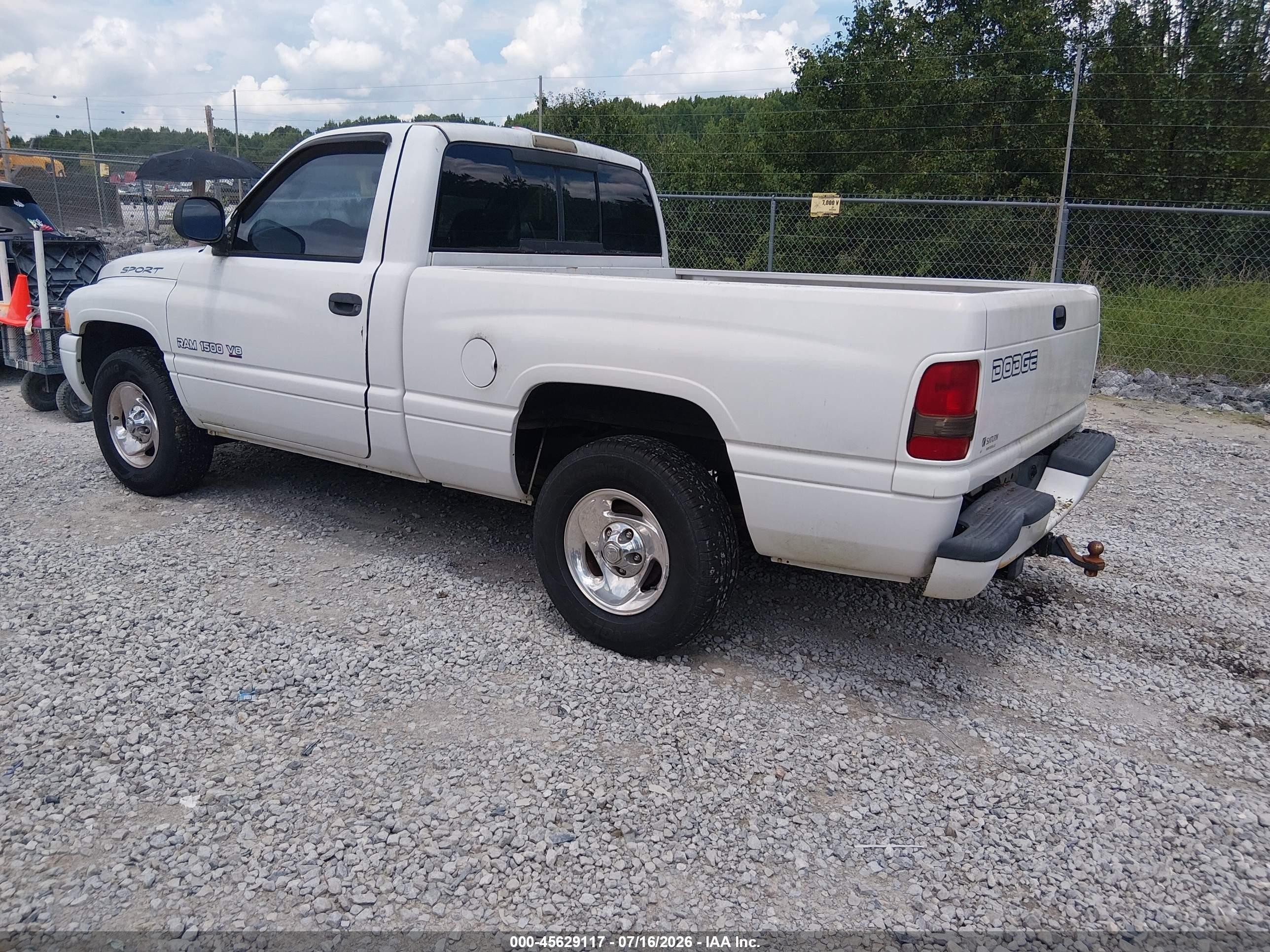 1999 Dodge Ram 1500 St White vin: 3B7HC16Y5XM584531