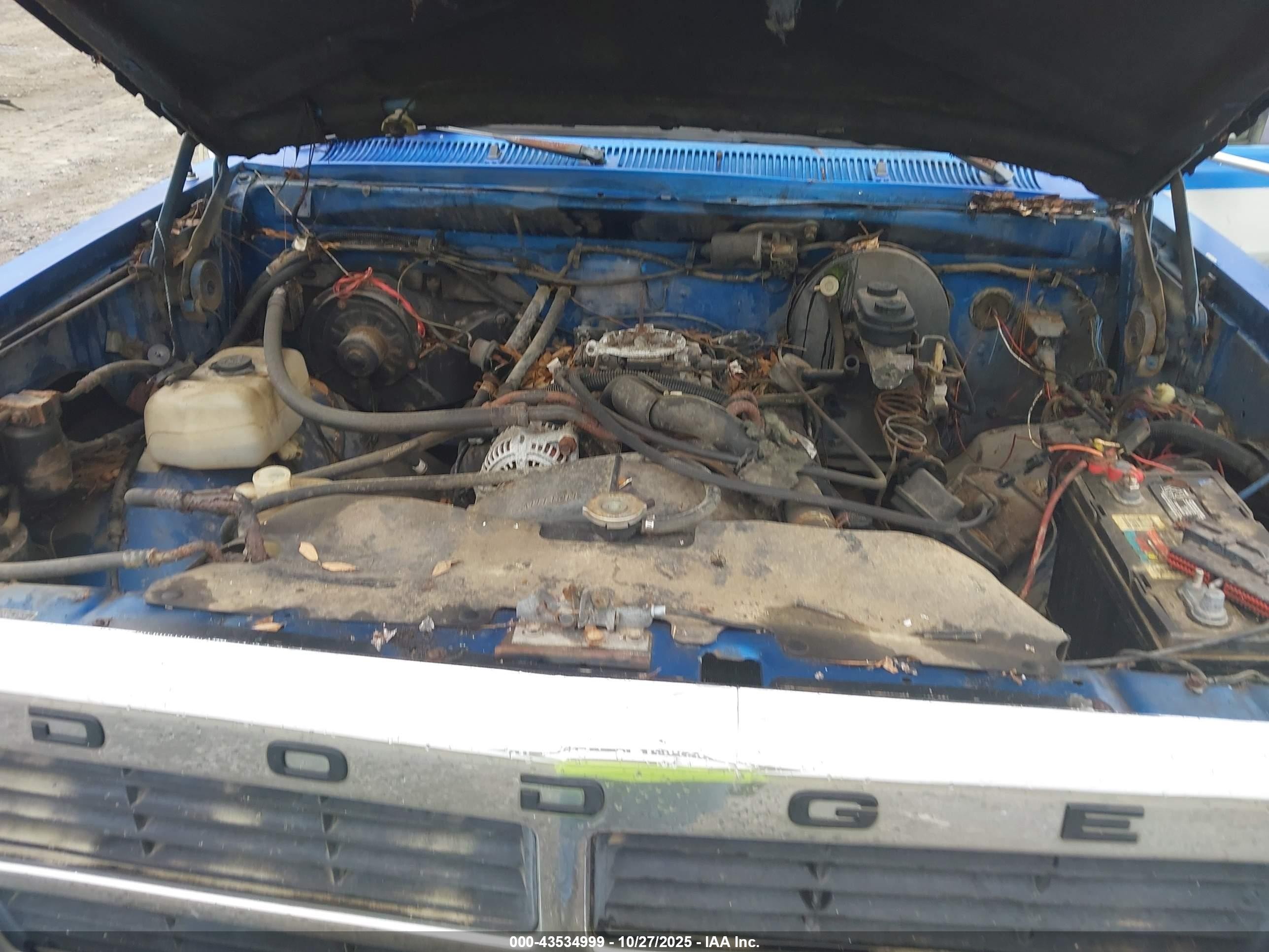 1993 Dodge D-series D150 Blue vin: 3B7HE13Y6PM141710
