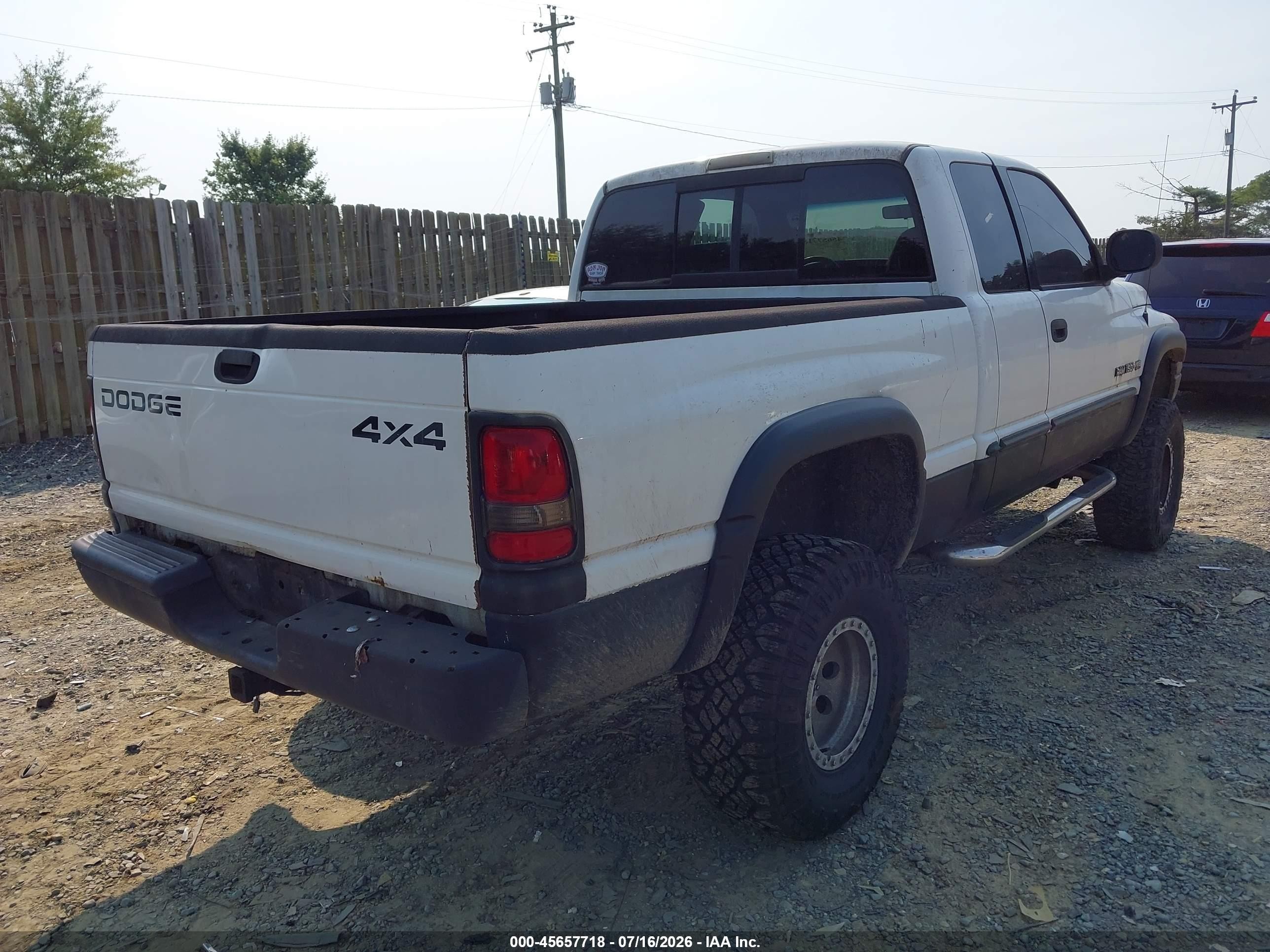 2001 Dodge Ram 1500 St White vin: 3B7HF13Y11G710255