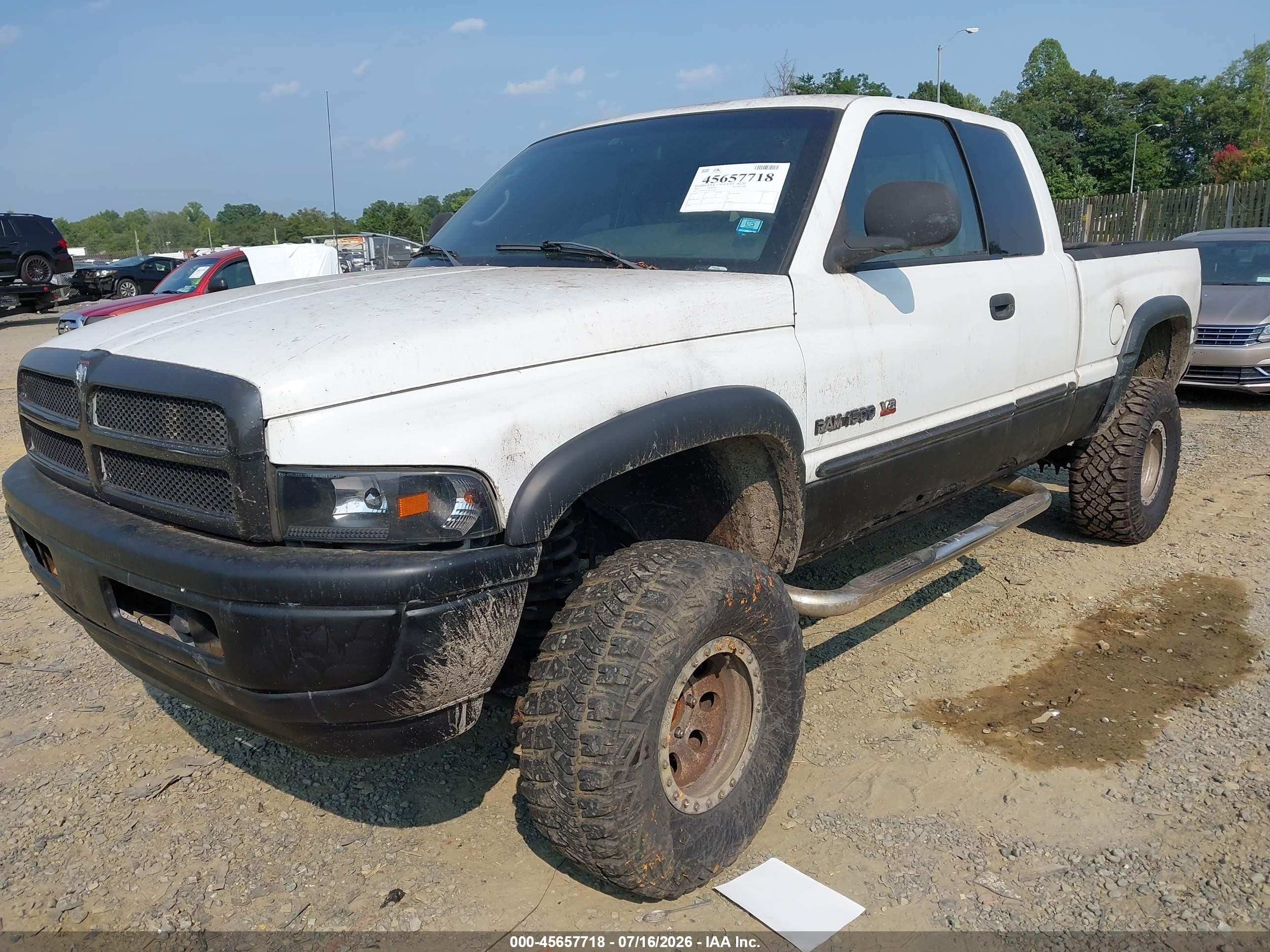 2001 Dodge Ram 1500 St White vin: 3B7HF13Y11G710255