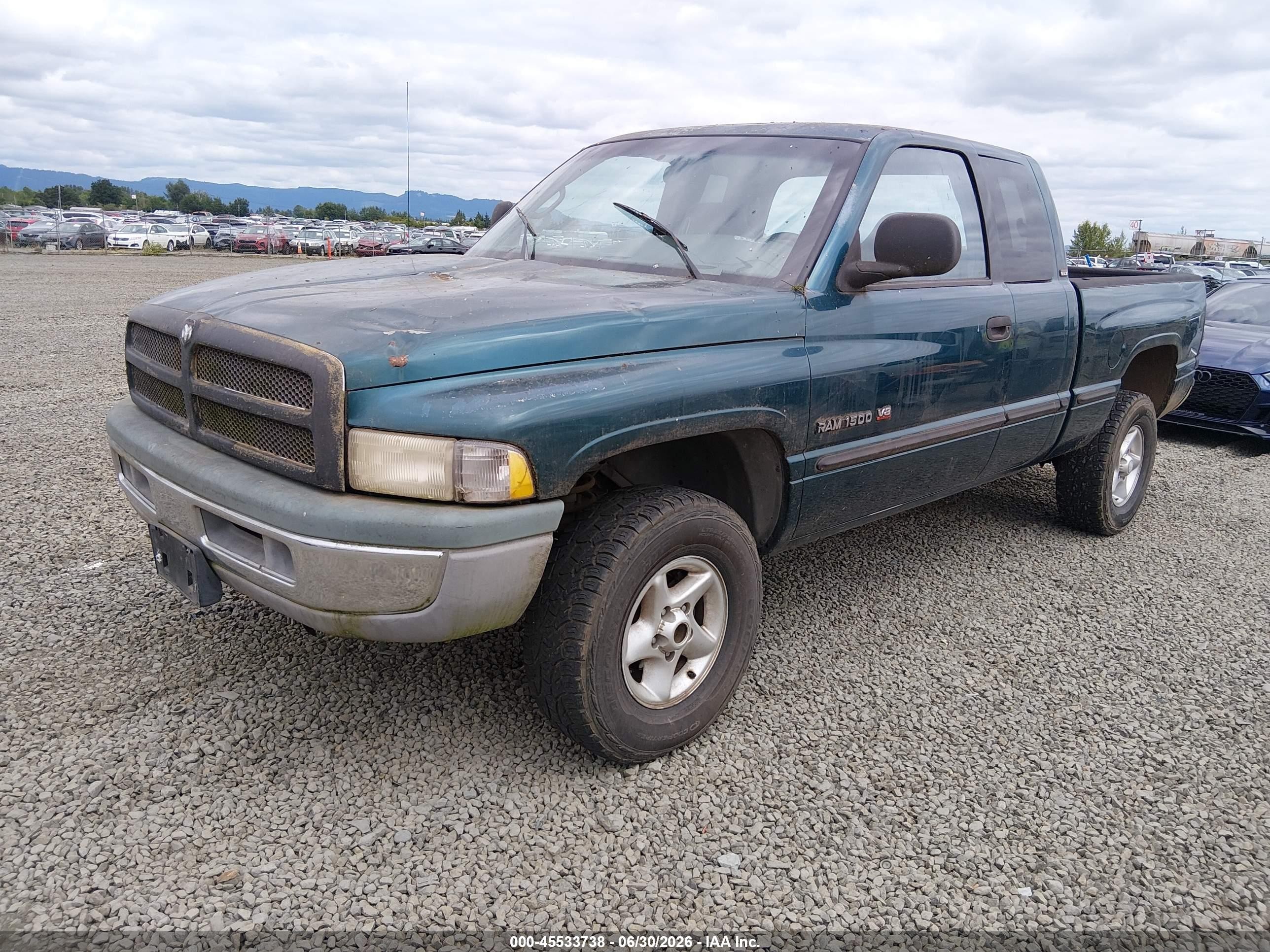 1999 Dodge Ram 1500 St Green vin: 3B7HF13Y3XG126237
