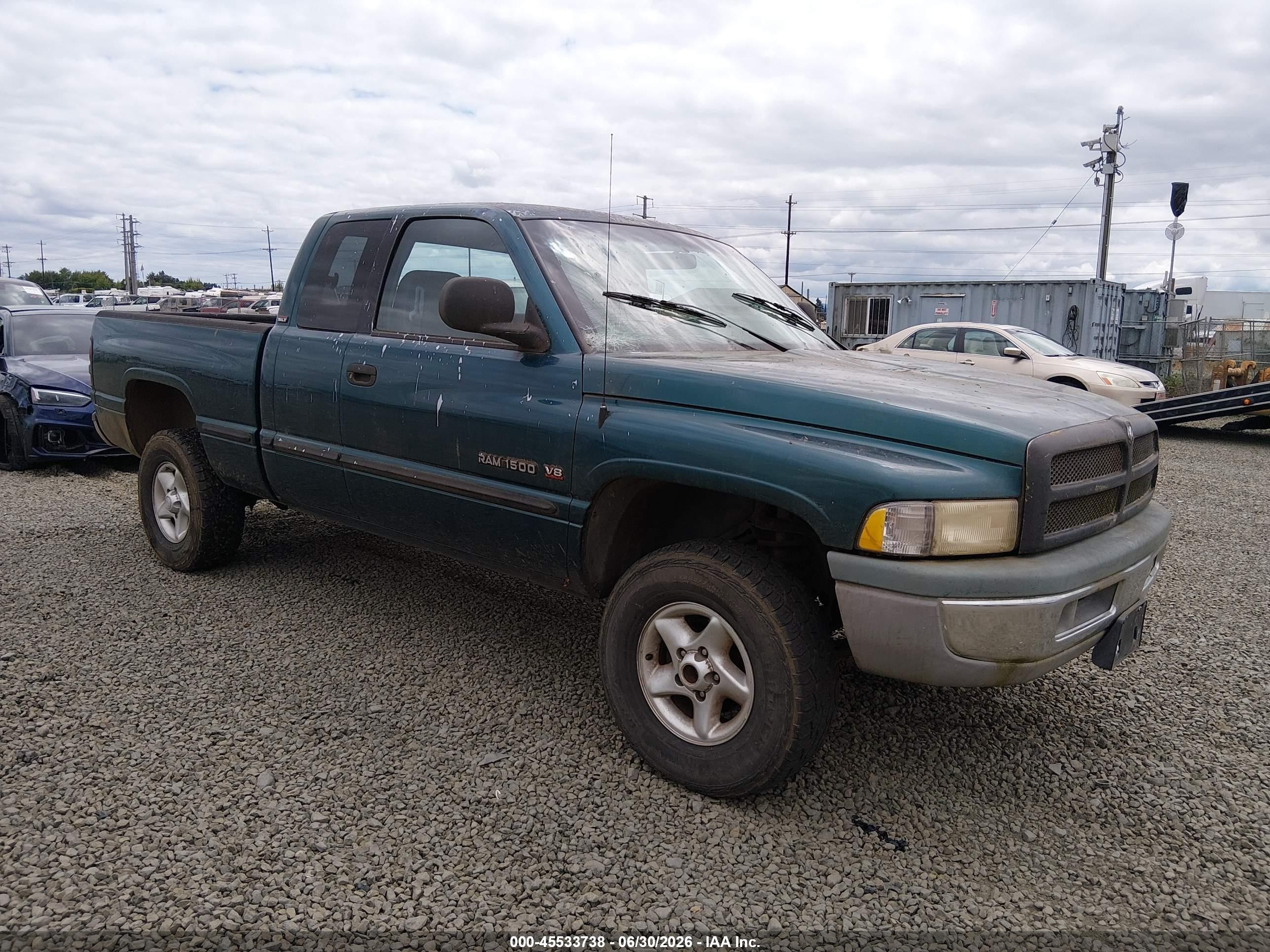 1999 Dodge Ram 1500 St Green vin: 3B7HF13Y3XG126237