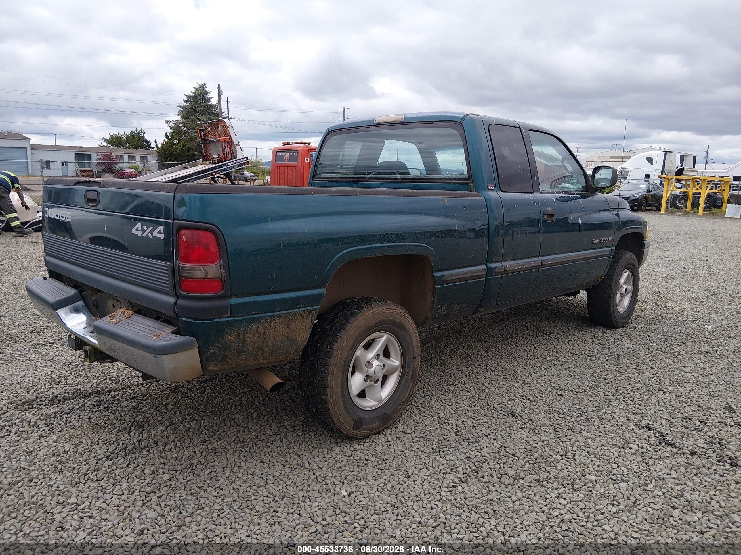 1999 Dodge Ram 1500 St Green vin: 3B7HF13Y3XG126237