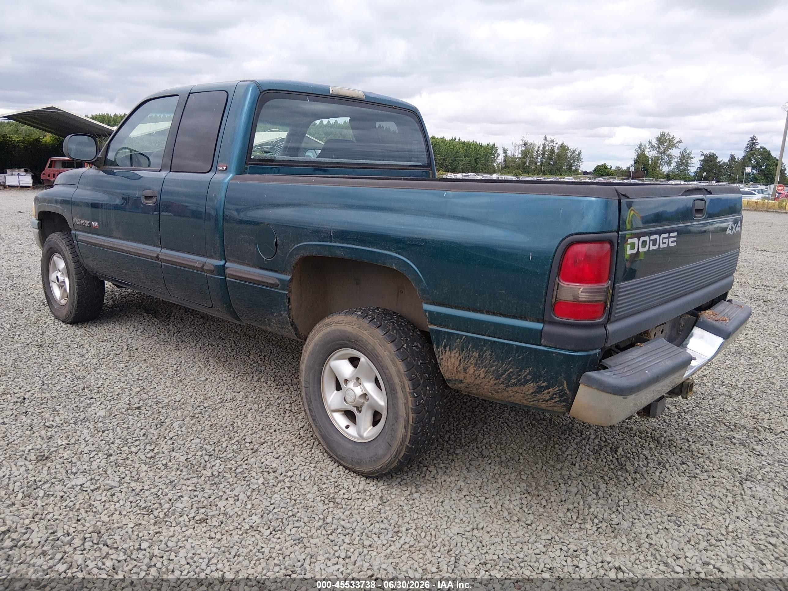 1999 Dodge Ram 1500 St Green vin: 3B7HF13Y3XG126237