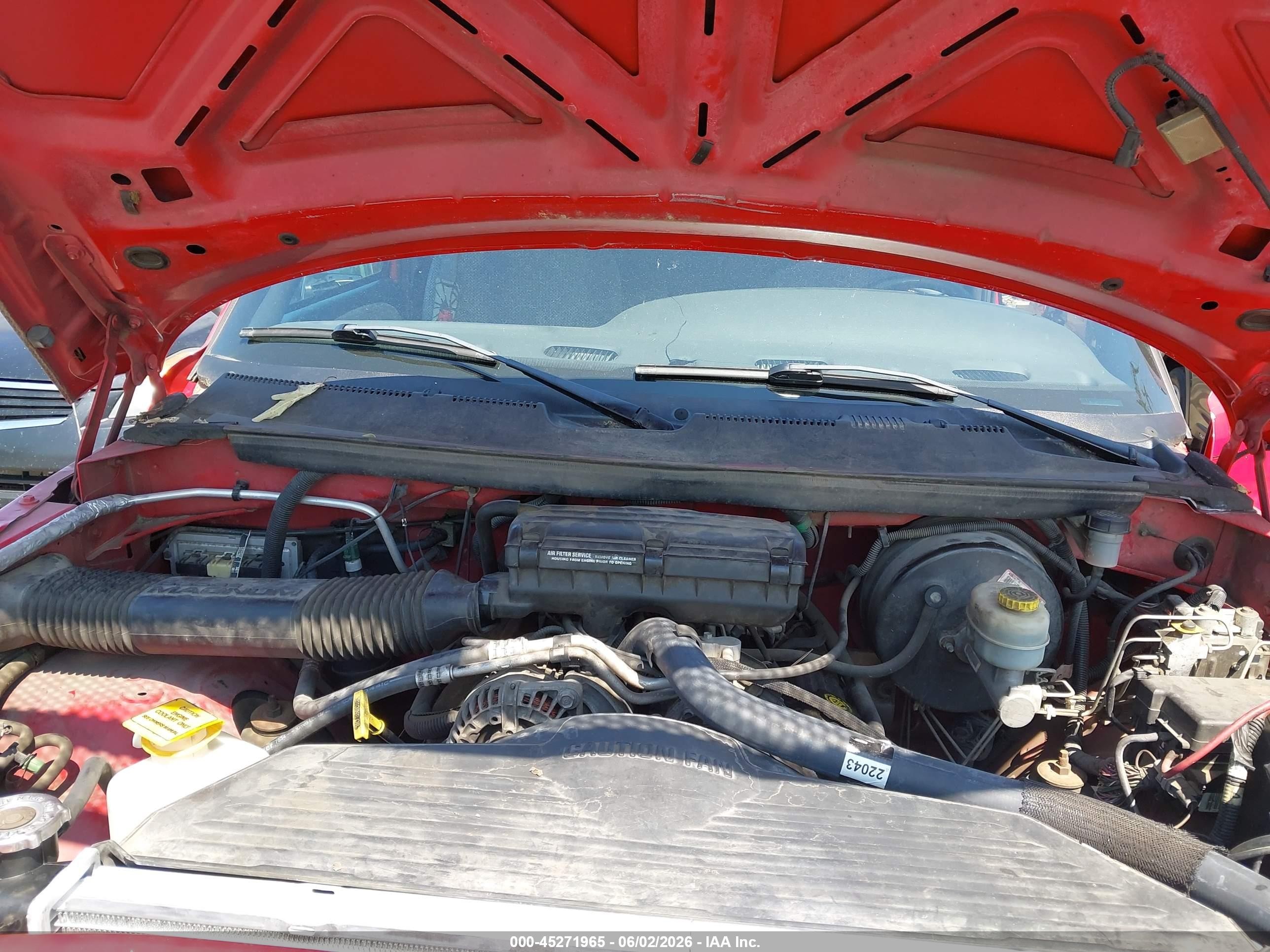 2001 Dodge Ram 1500 St Красный vin: 3B7HF13Y61G763758