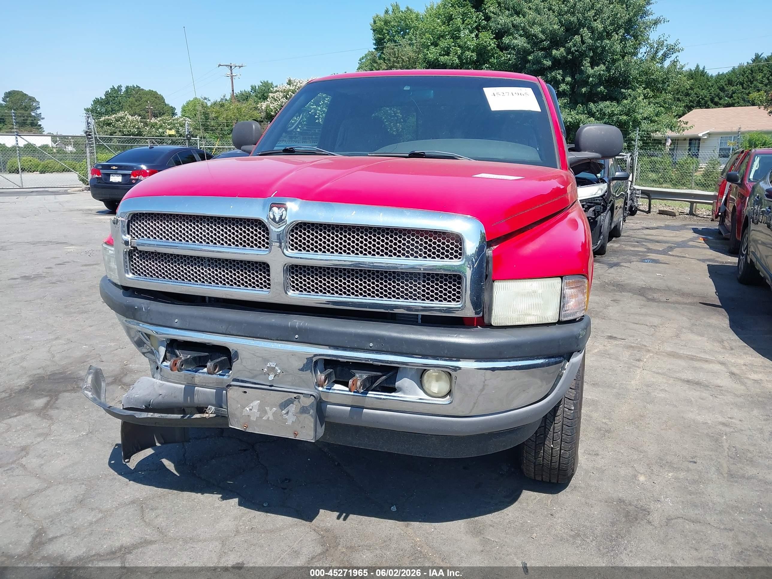 2001 Dodge Ram 1500 St Красный vin: 3B7HF13Y61G763758