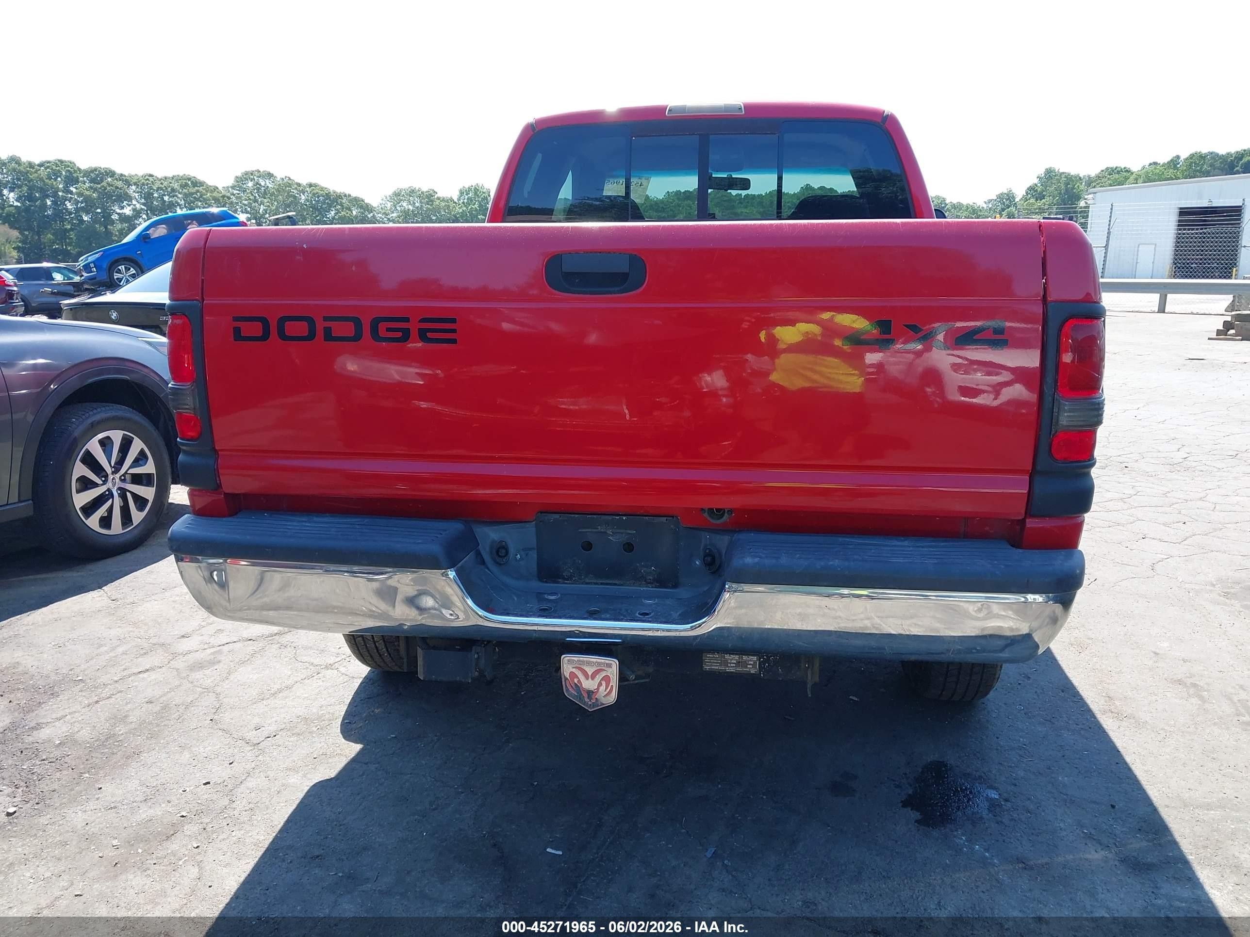 2001 Dodge Ram 1500 St Красный vin: 3B7HF13Y61G763758