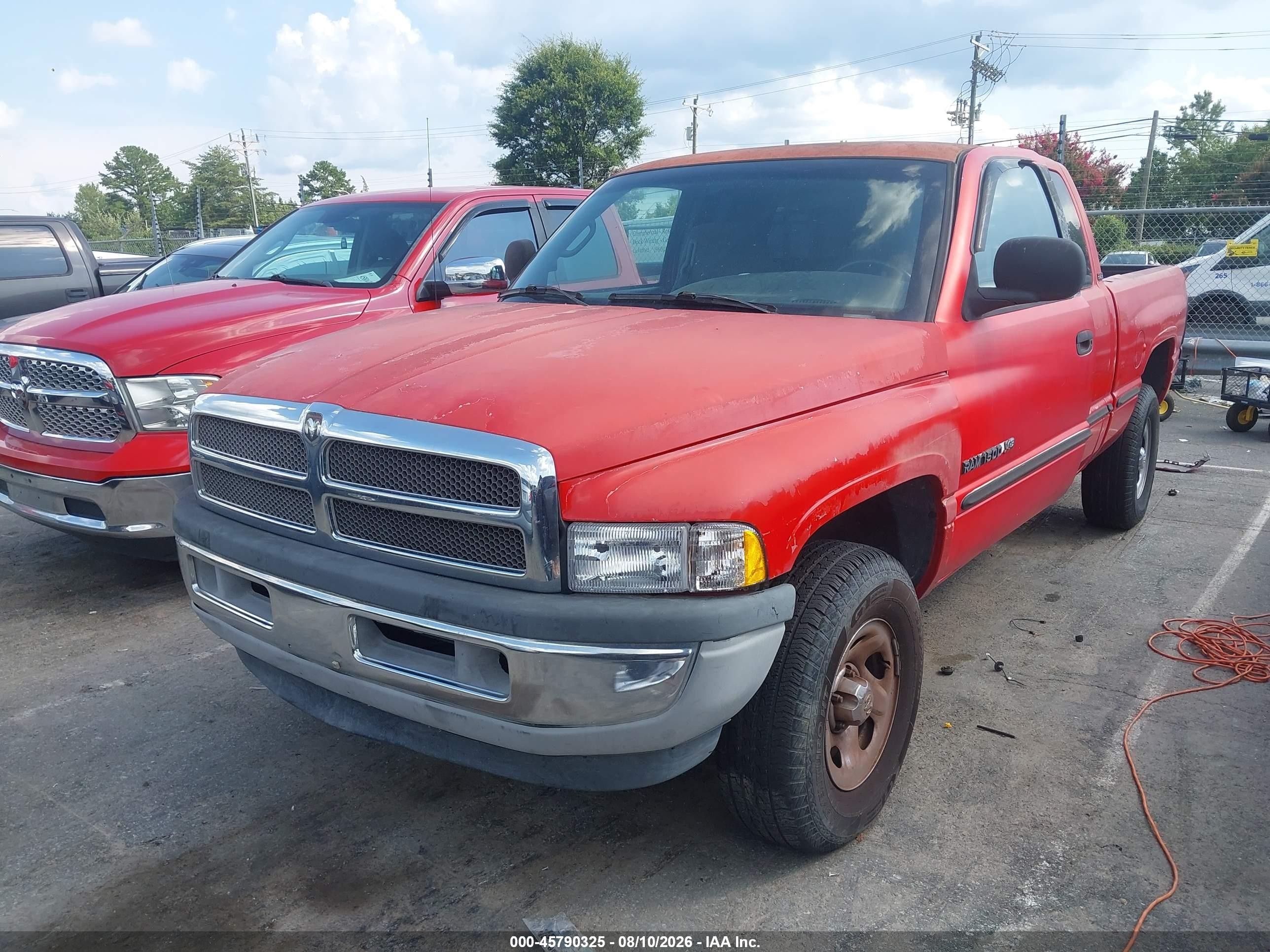 2000 Dodge Ram 1500 St Red vin: 3B7HF13YXYM205584