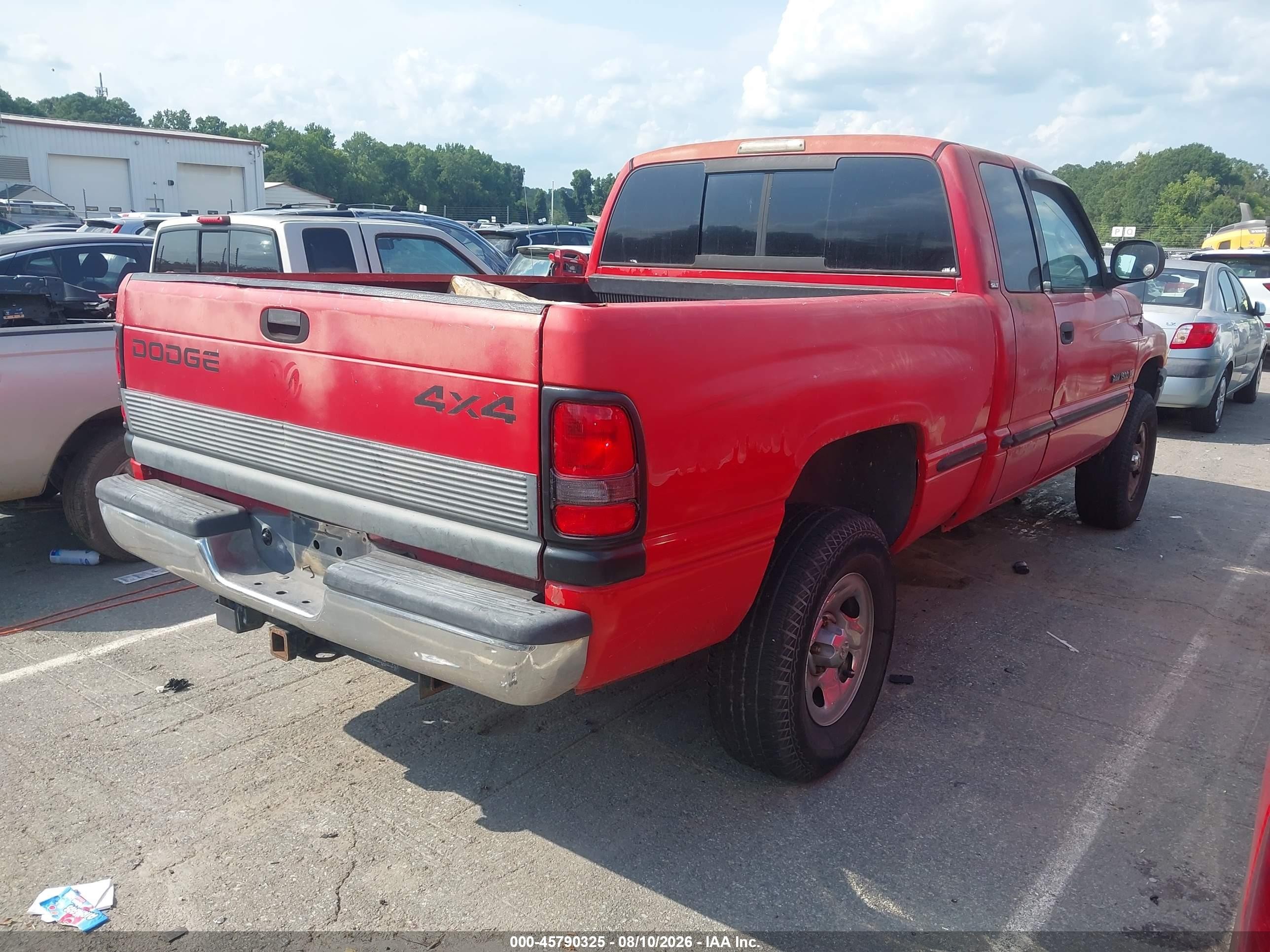 2000 Dodge Ram 1500 St Red vin: 3B7HF13YXYM205584