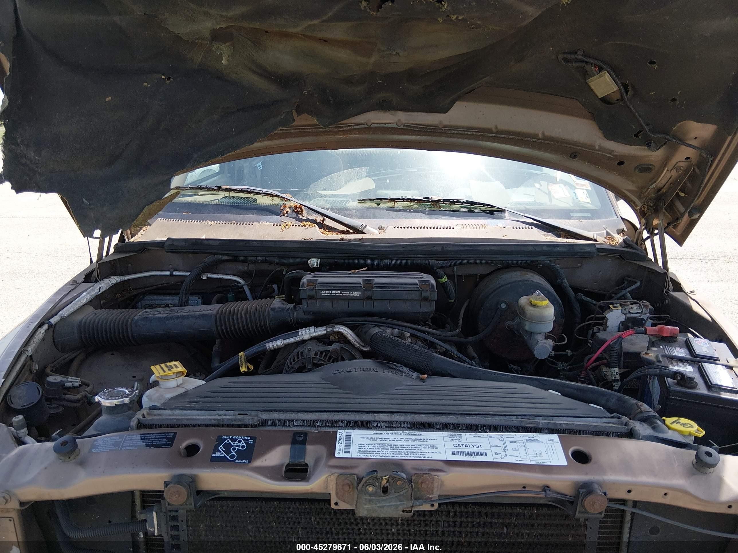 2001 Dodge Ram 1500 St Brown vin: 3B7HF13Z11G236851
