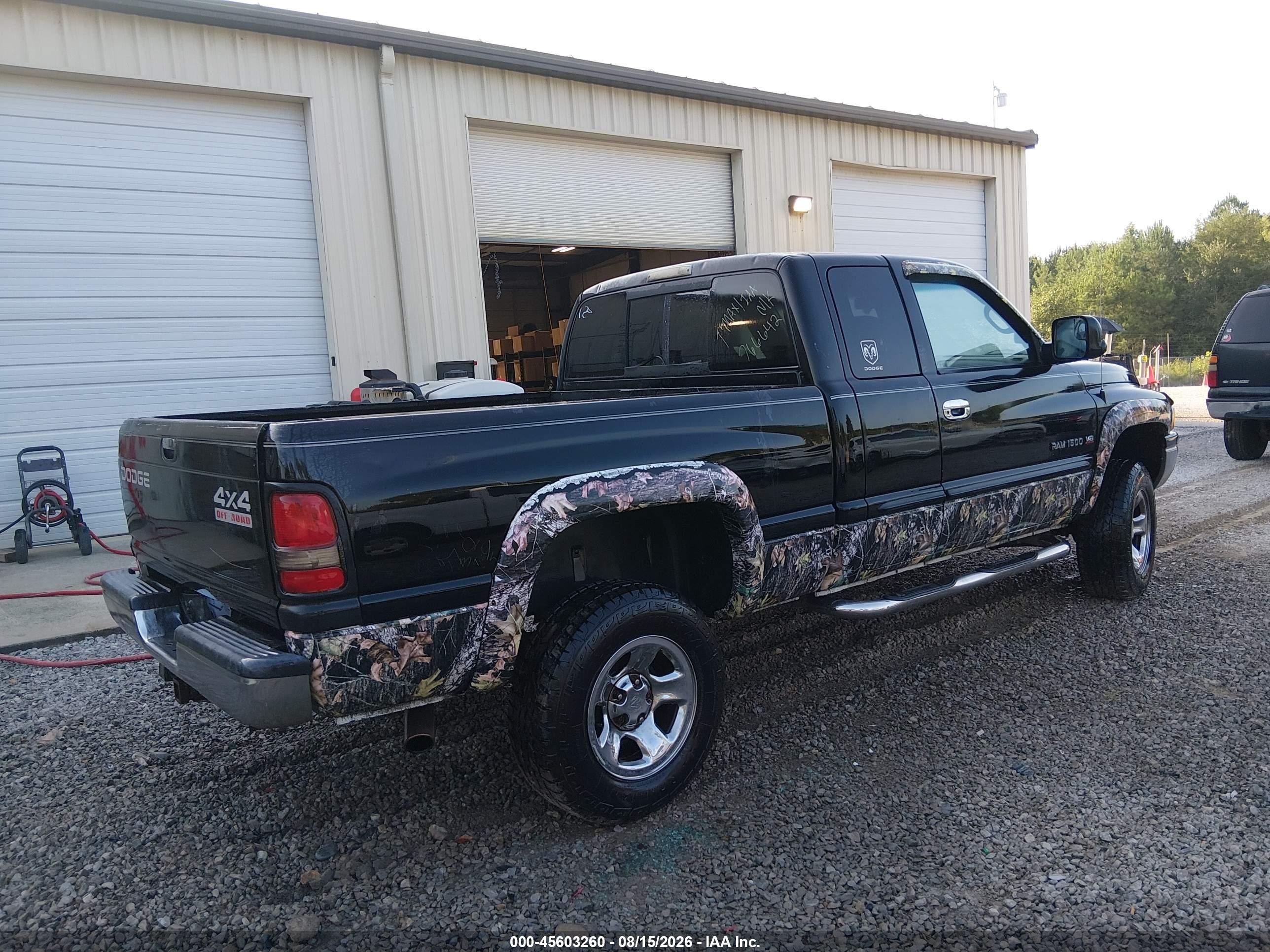2001 Dodge Ram 1500 St Black vin: 3B7HF13Z11G766642