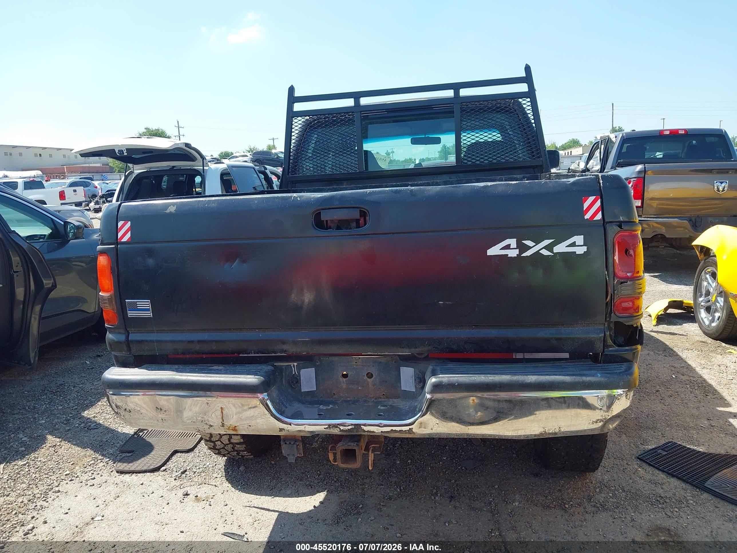 2001 Dodge Ram 1500 St Black vin: 3B7HF13Z21M512052