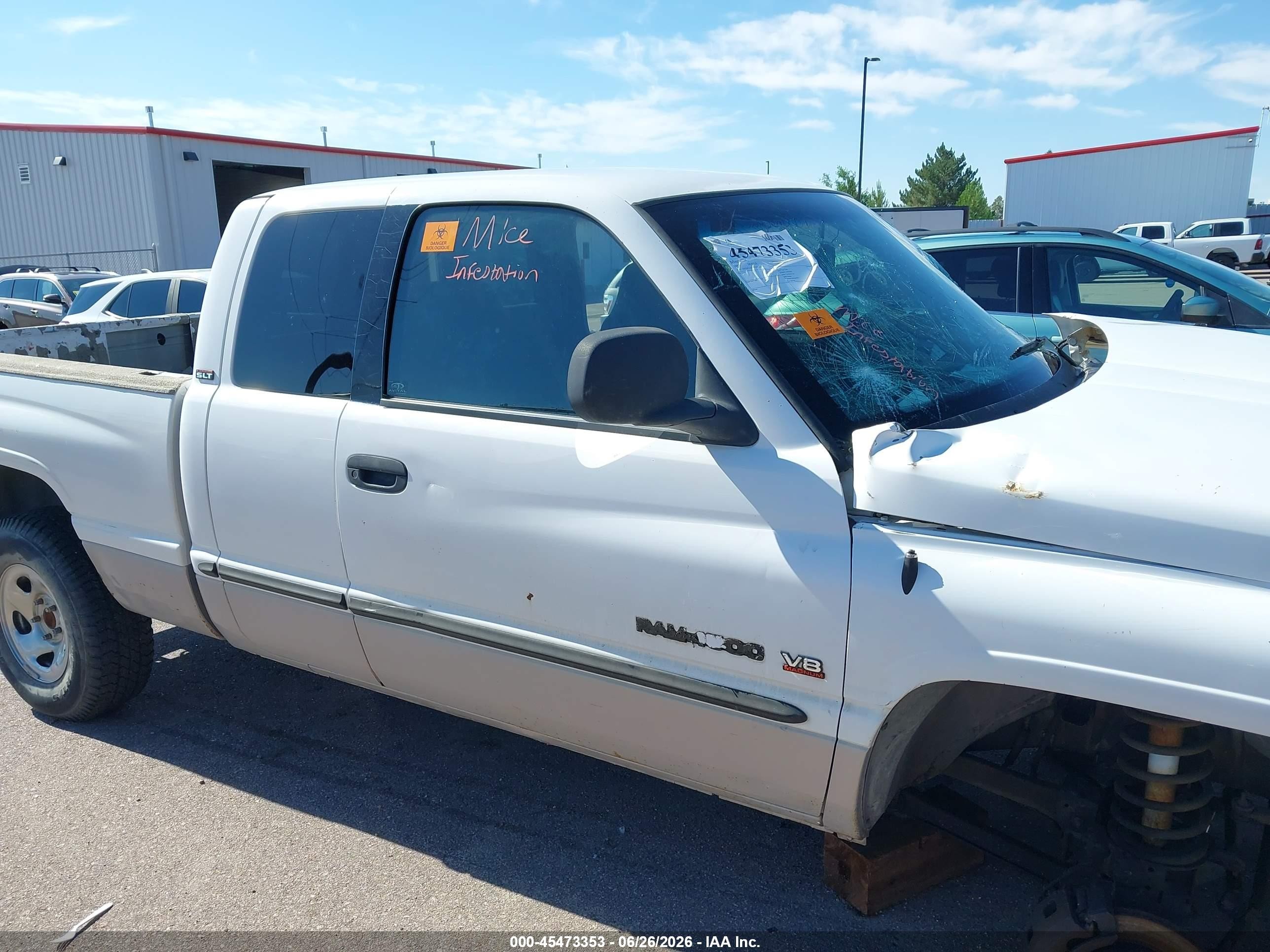 1997 Dodge Ram 1500 St Белый vin: 3B7HF13Z2VG780765