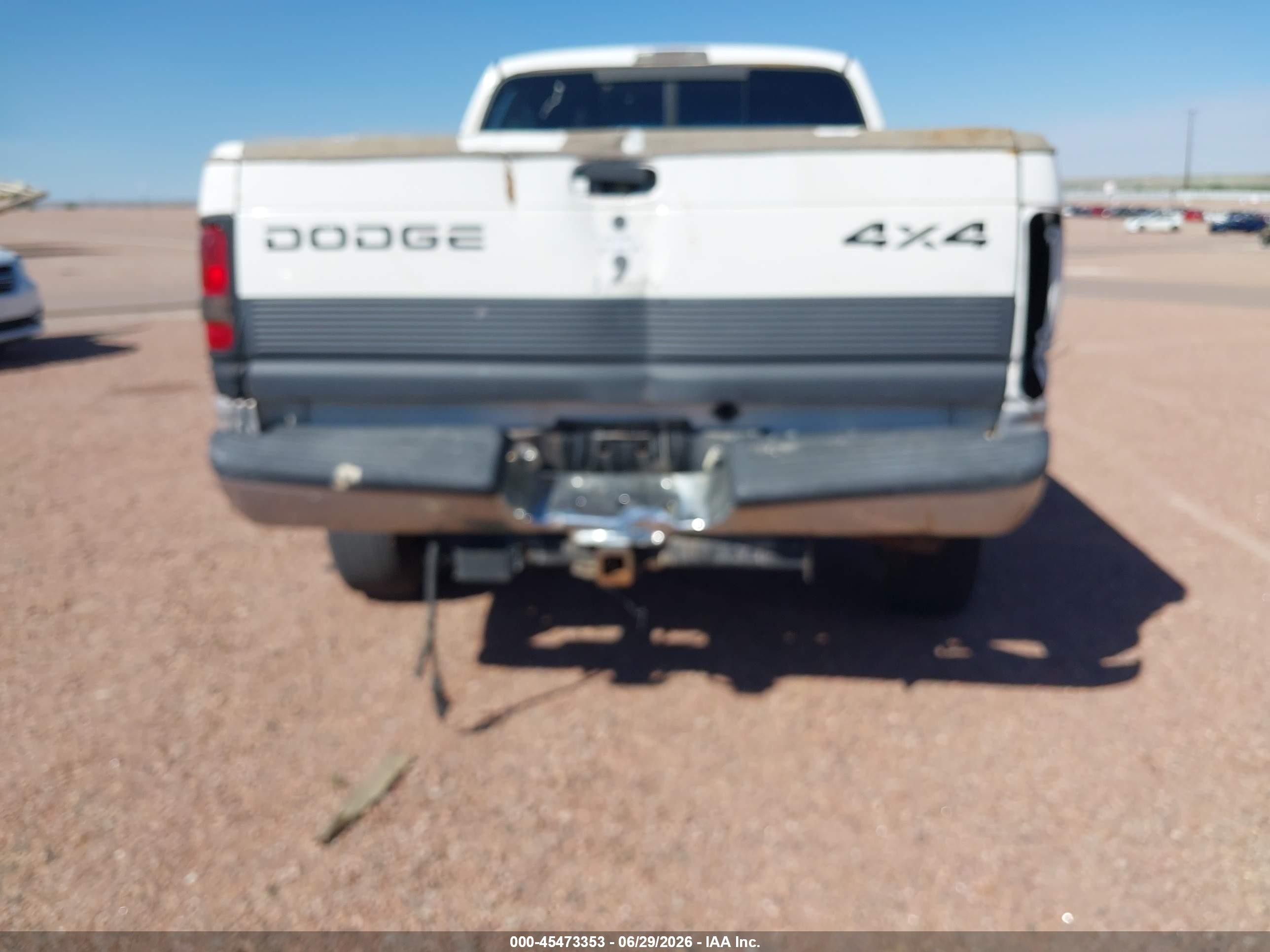 1997 Dodge Ram 1500 St Белый vin: 3B7HF13Z2VG780765